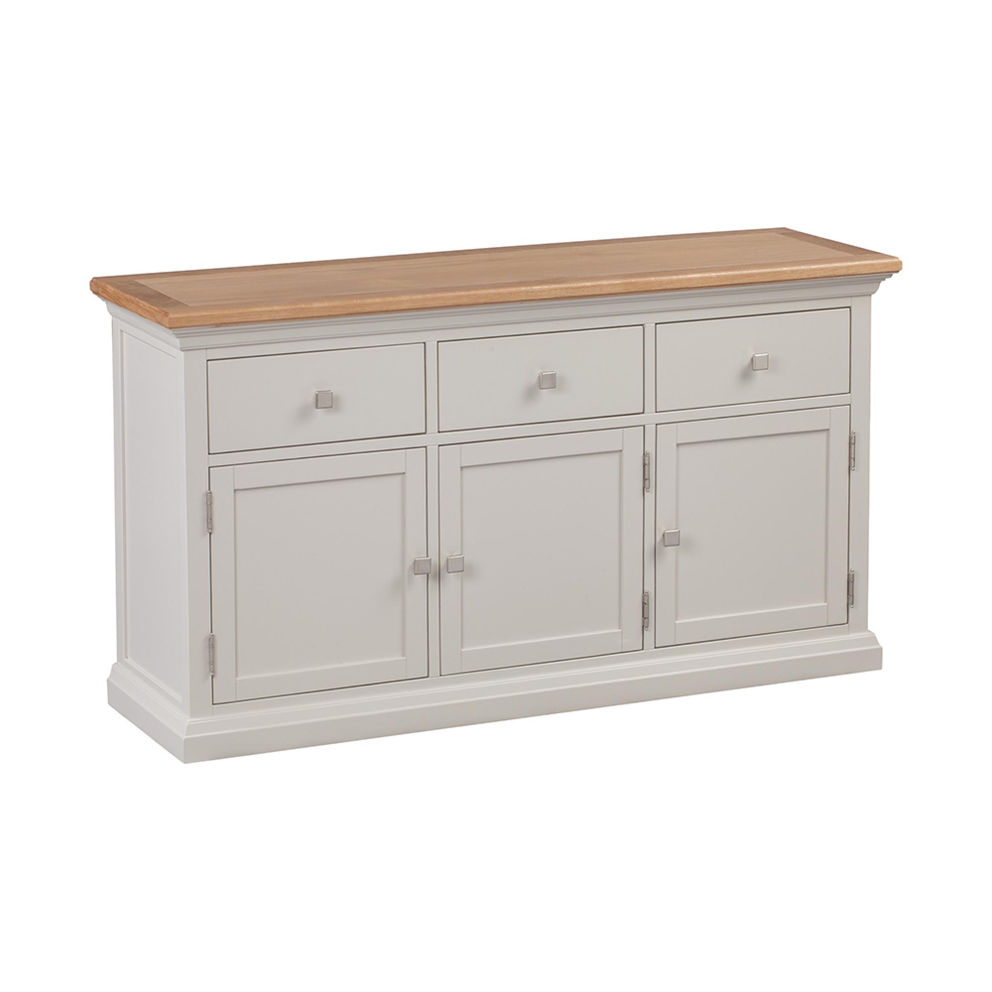 Cotswold Sideboard - 3 Door - Medium - 137cm - Oak and Painted