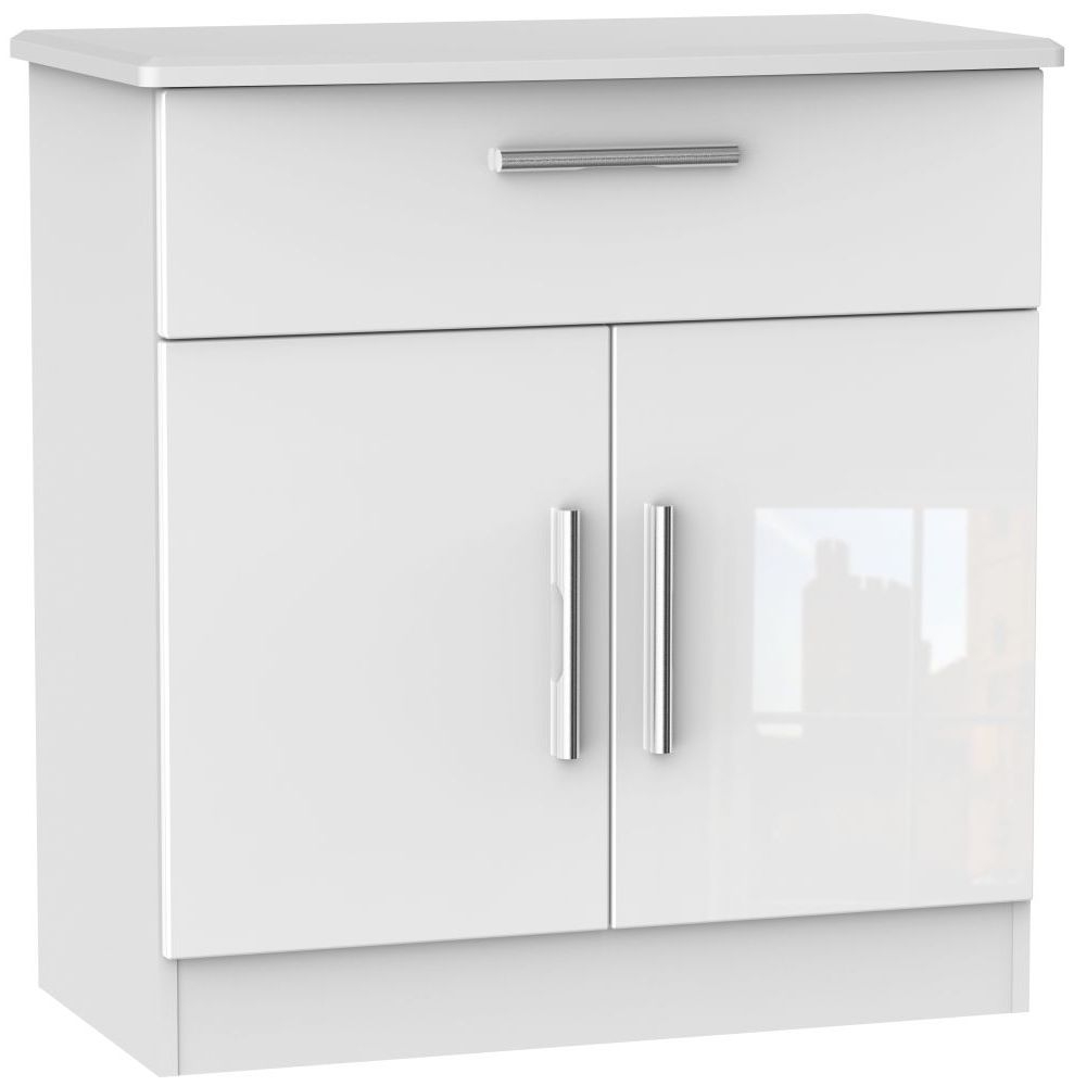 Knightsbridge Sideboard - Compact - 2 Door - White Gloss