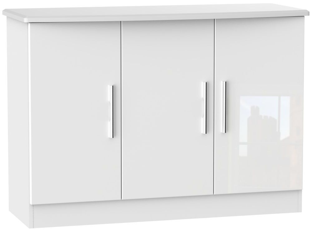 Knightsbridge Sideboard - Small - 3 Door - White Gloss