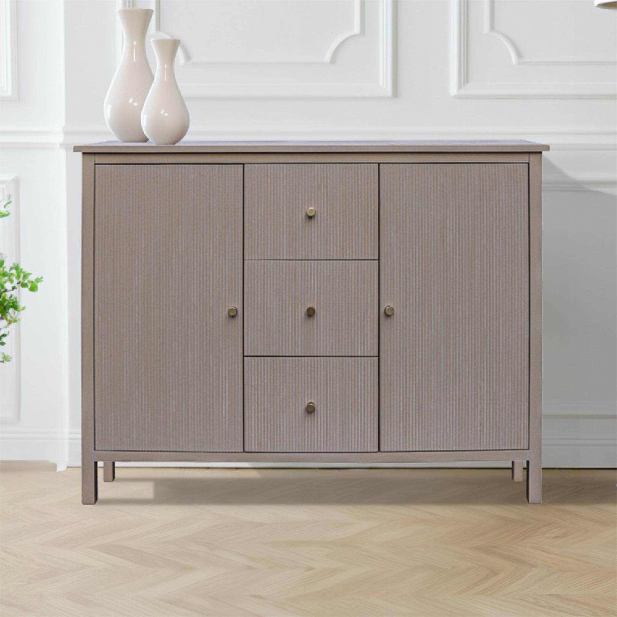Lindon Sideboard - 2 Door - Small - Taupe - 106cm