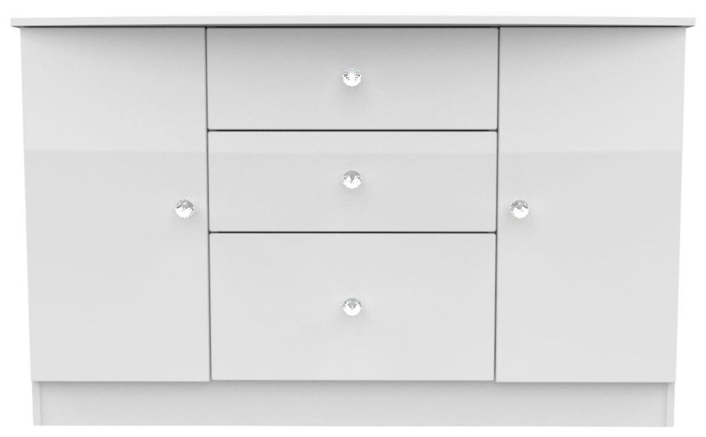 Lumiere Sideboard - Medium - 2 Door - White Gloss