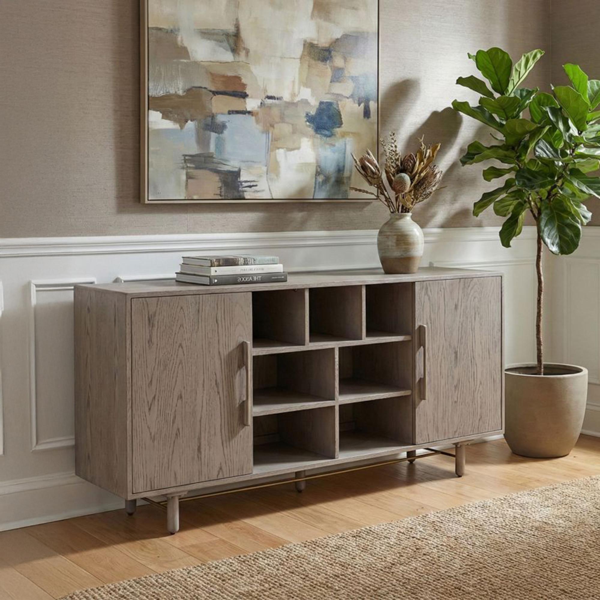 Madrid Sideboard - 2 Door - Large - Grey - Wooden