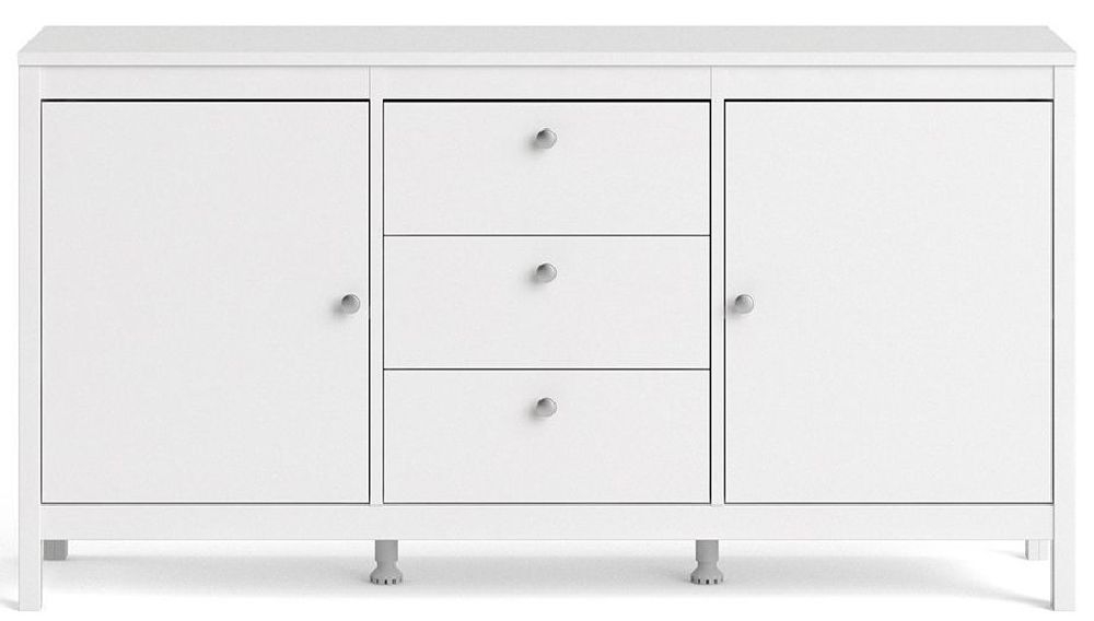 Madrid Sideboard - 2 Door - 3 Drawer - Medium - White
