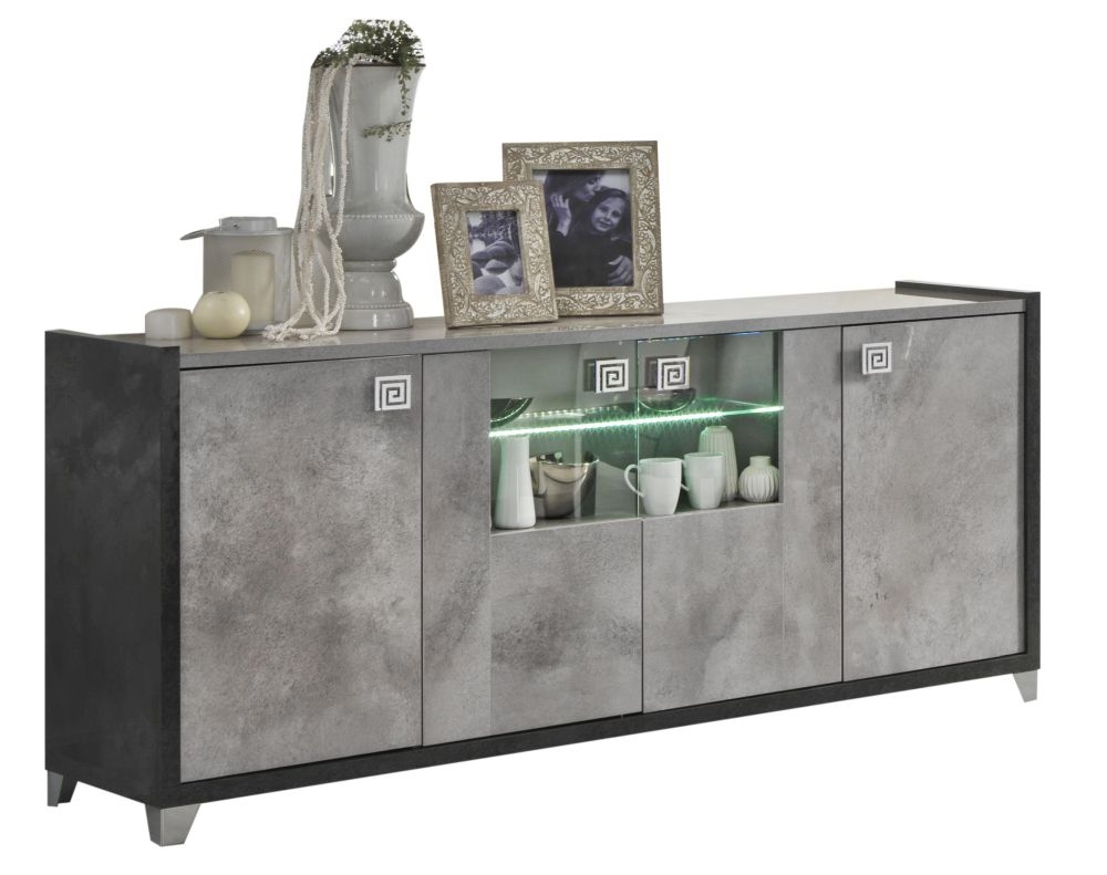 Milo Sideboard - 4 Door - Extra Large - 190cm - Grey