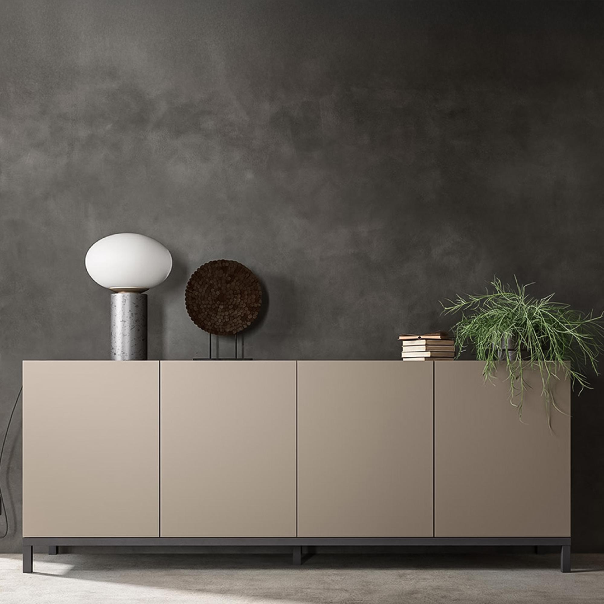 Modern Kali Extra Large Buffet Sideboard - 4 Door - Taupe