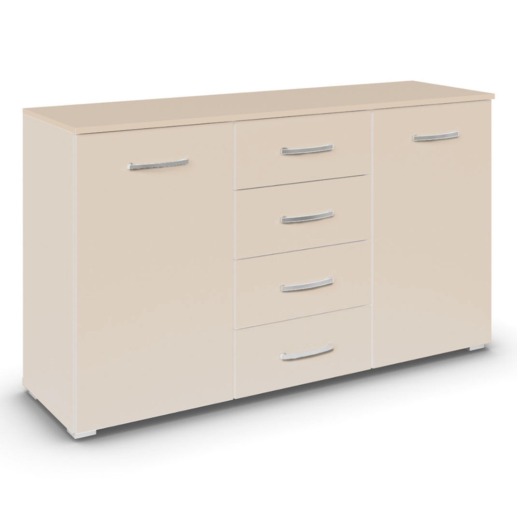 Aditio Medium Sideboard - 120cm - 2 Door - 4 Drawer - Champagne