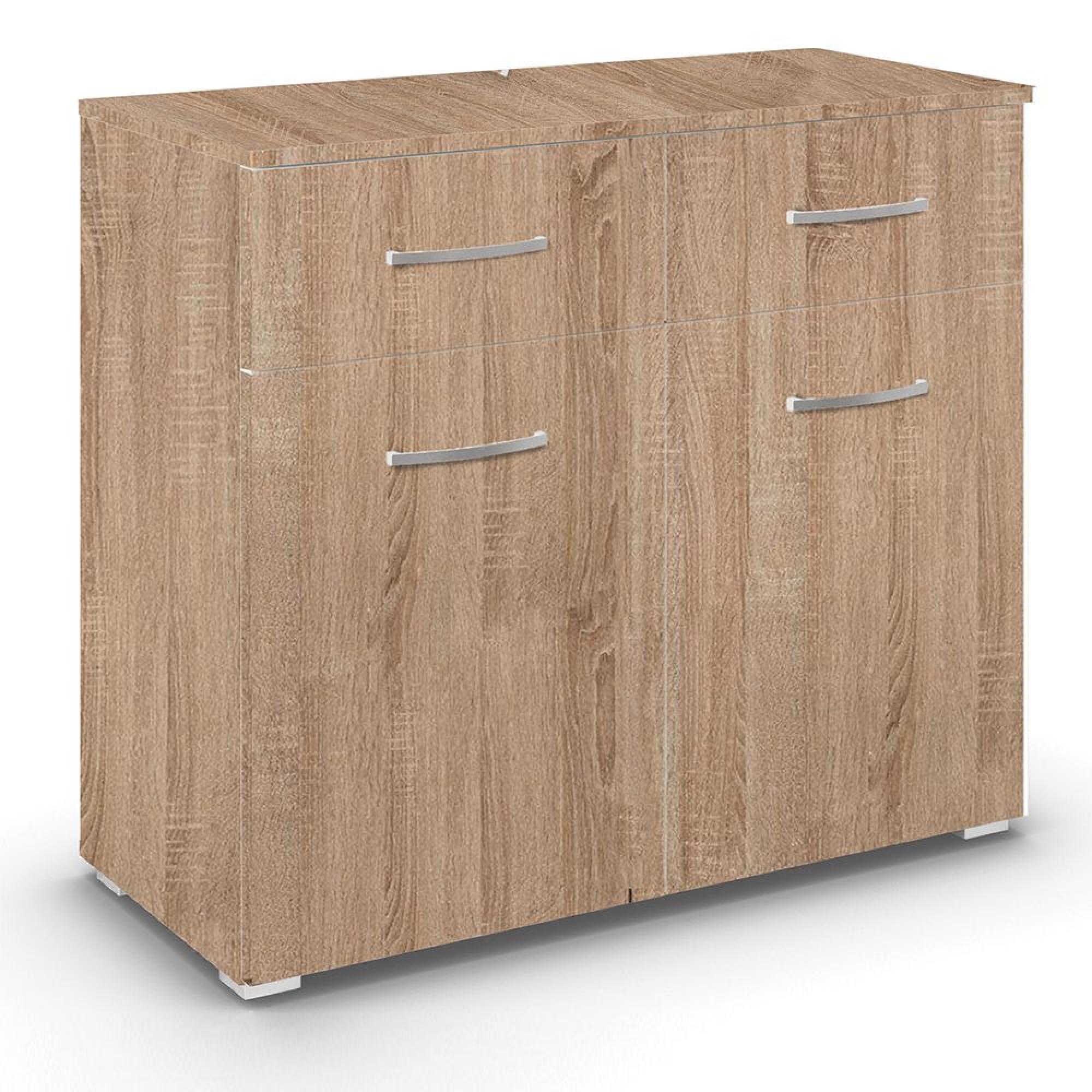 Aditio Small Sideboard - 80cm - 2 Door - Sonoma Oak