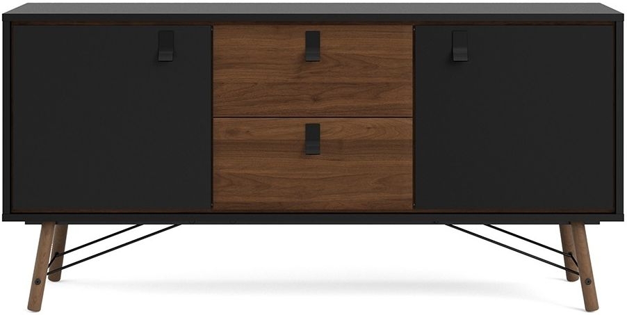 Ry Sideboard - 2 Door - 2 Drawer - Medium - Black