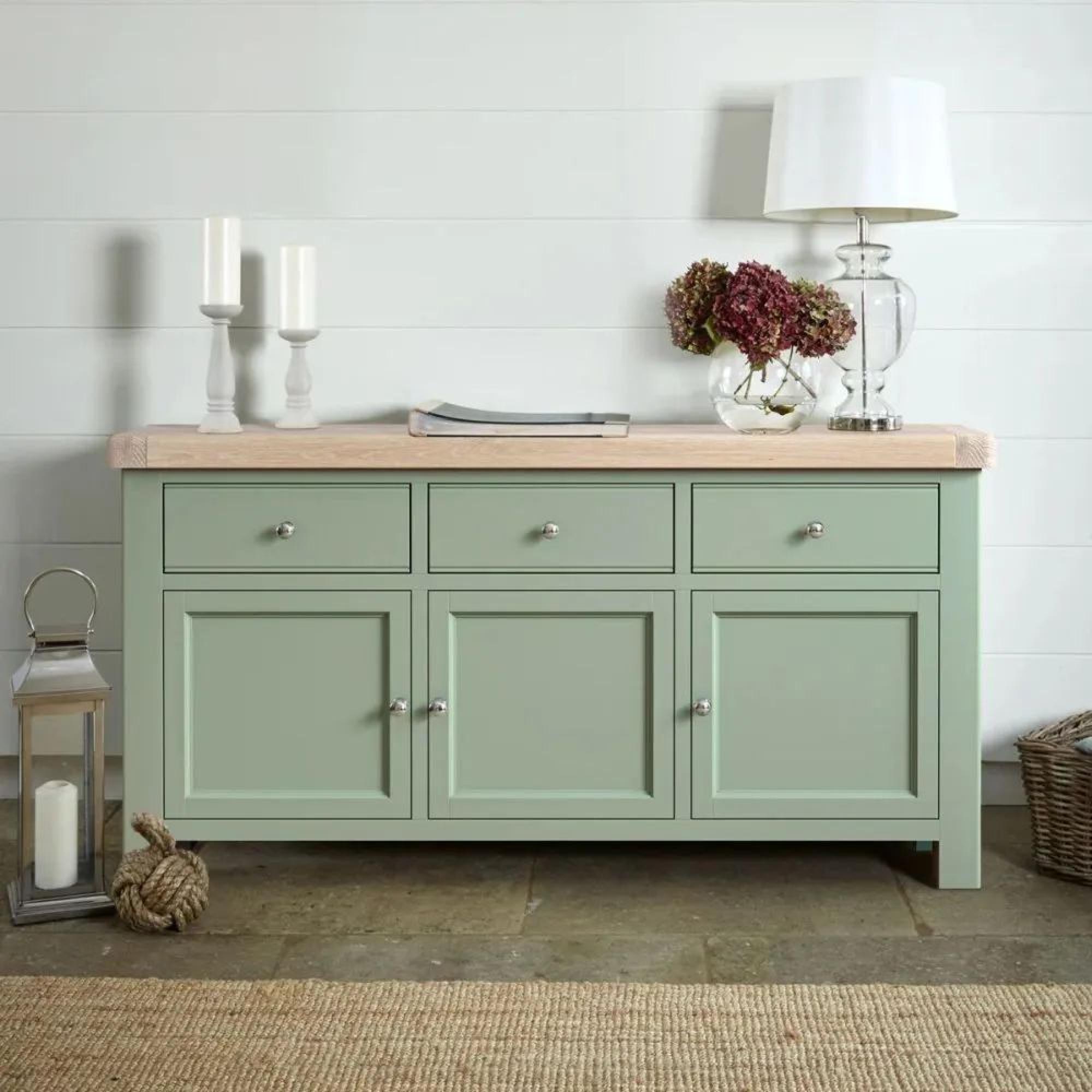 Salcombe Sideboard - 3 Door Large - 166cm - Sage Oak