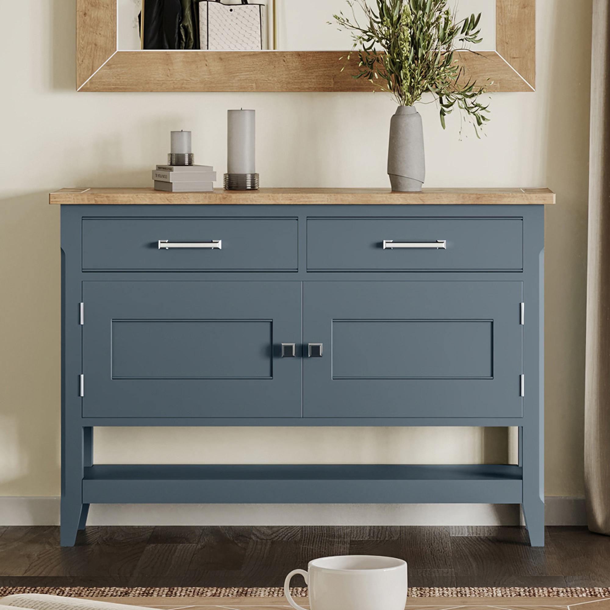 Signature Blue Sideboard - 120cm - 2 Door - Small