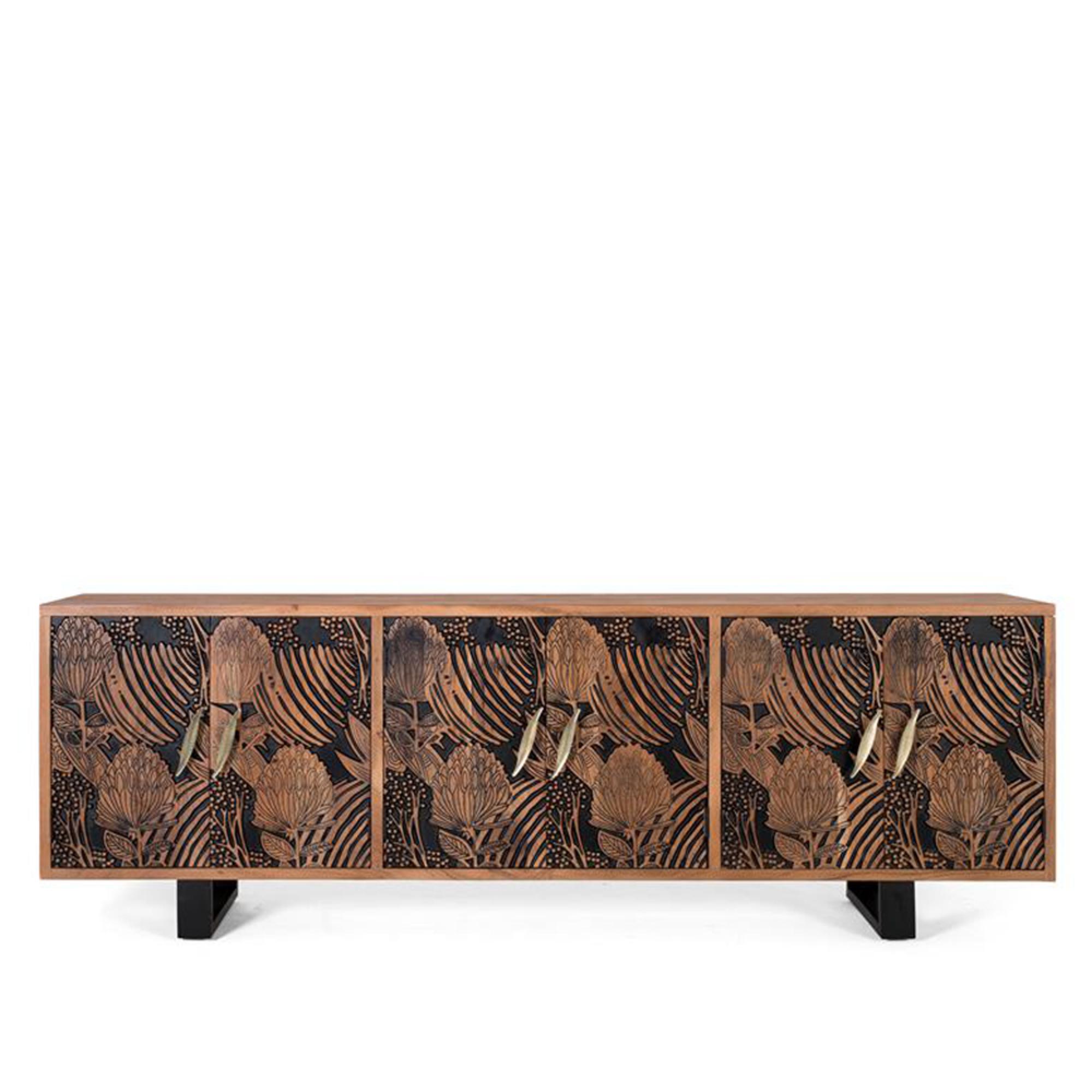 Valentia Artisan 6 Door Extra Large Sideboard - 220cm - Acacia Wood