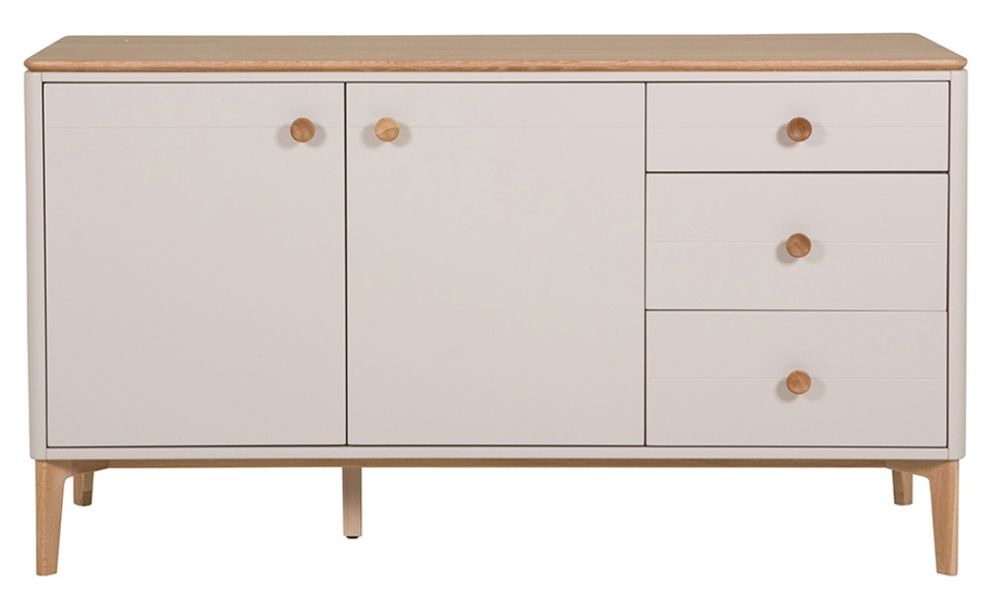 Marlow Medium Sideboard - 2 Door - 3 Drawer - Cashmere Oak