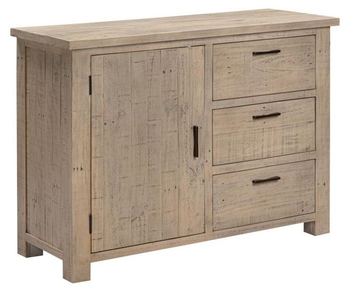 Reclaimed Pine Sideboard - Compact - 1 Door - Medium - 115cm