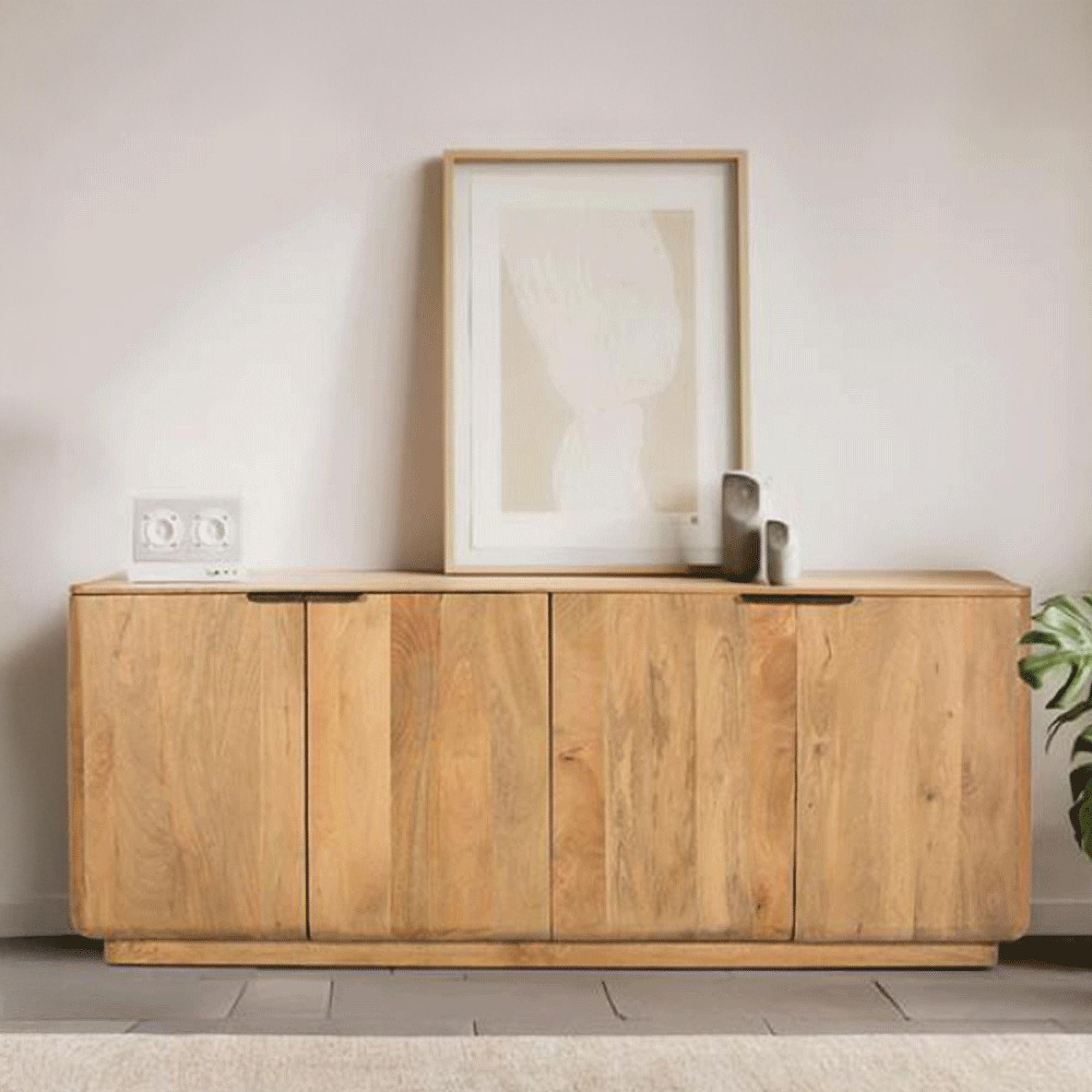Wrenley Sideboard - 4 Door - Large - 175cm - Natural - Mango Wood