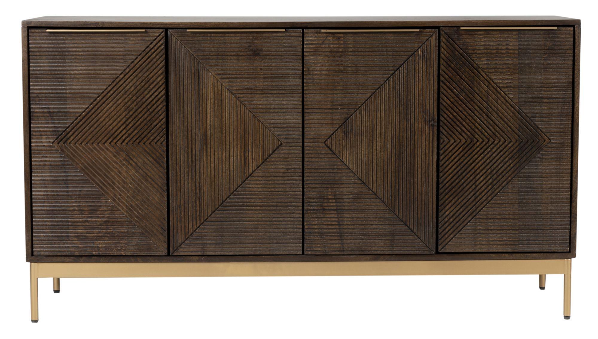 Zaine Sideboard - 4 Door - Medium - Walnut