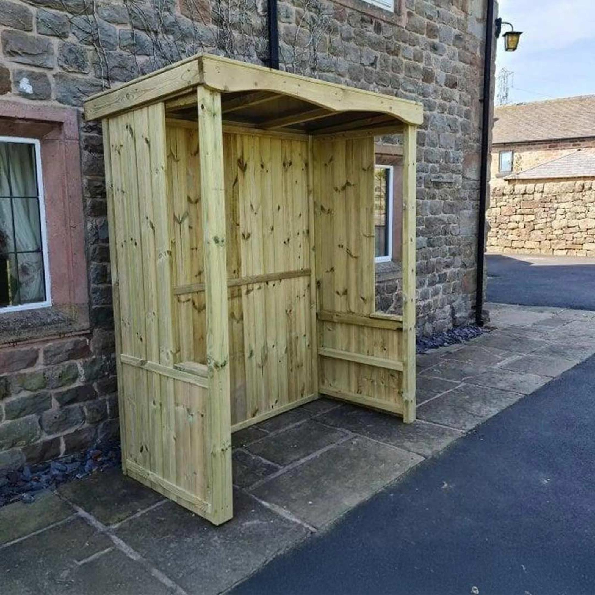 Garden Smoking Shelter - Large - Poly Roof - Timber Wood