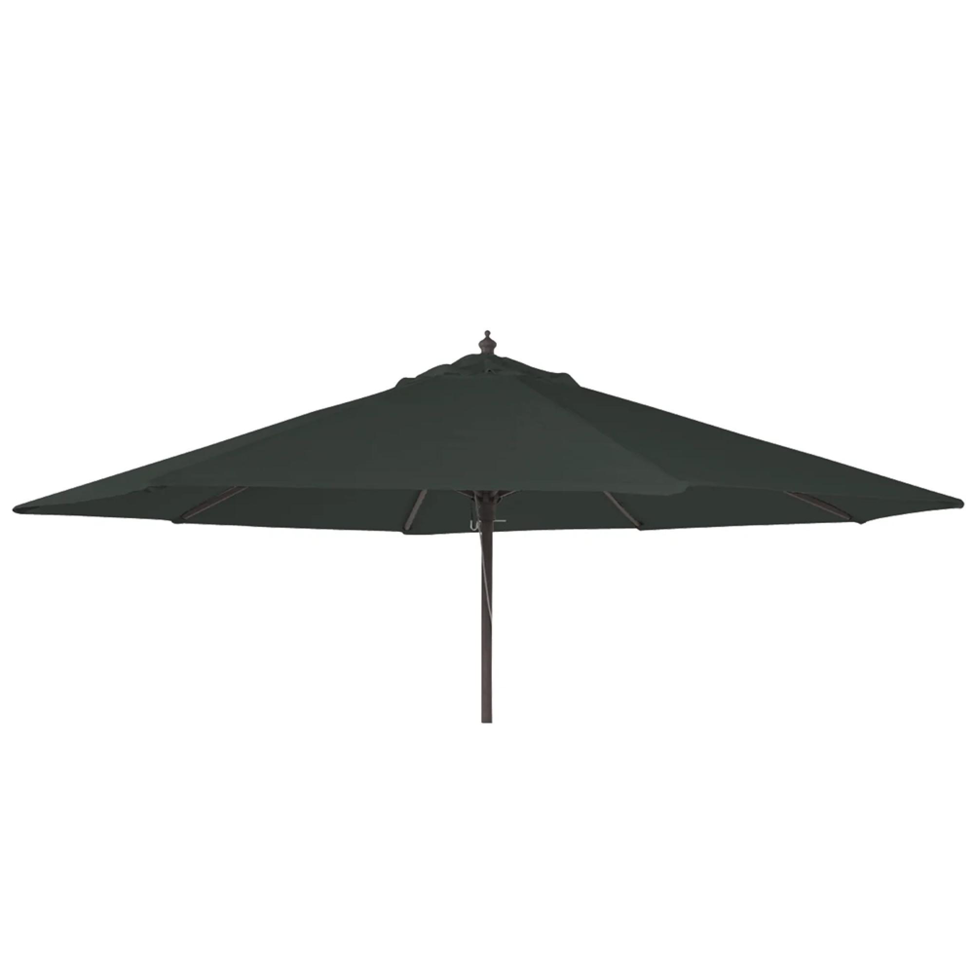Outdoor Parasol - 300cm - Round - Eucalyptus Wood - with Granite Base - Charcoal