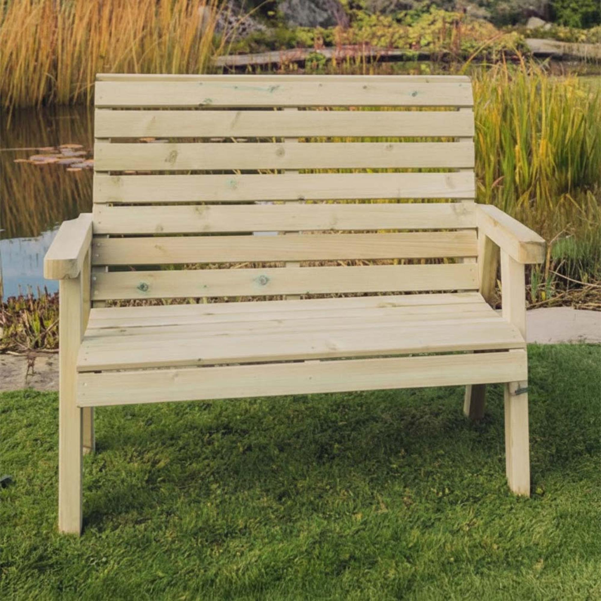Clover Garden Bench - Redwood
