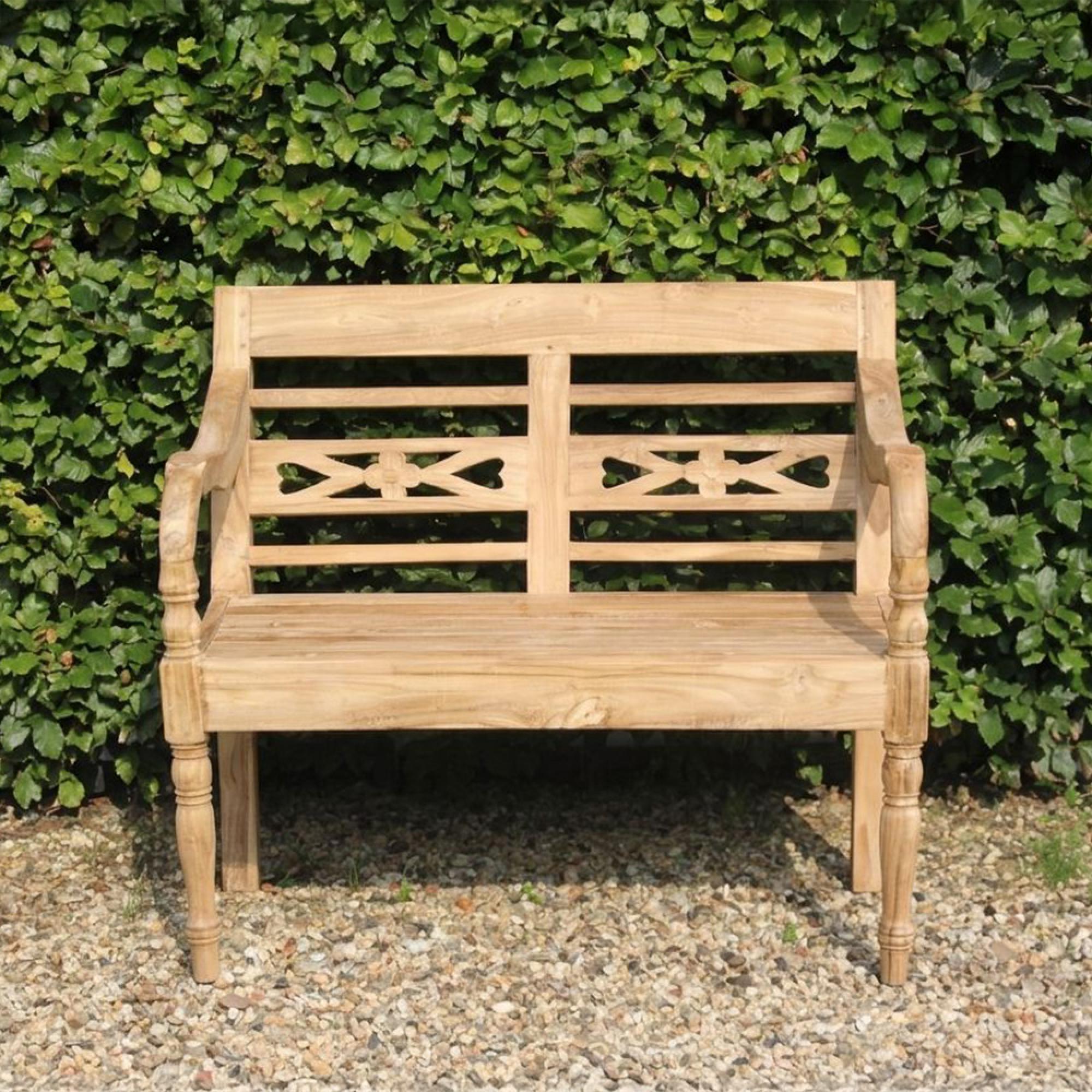 Station Garden Bench - 100cm - Natural - Teak Wood