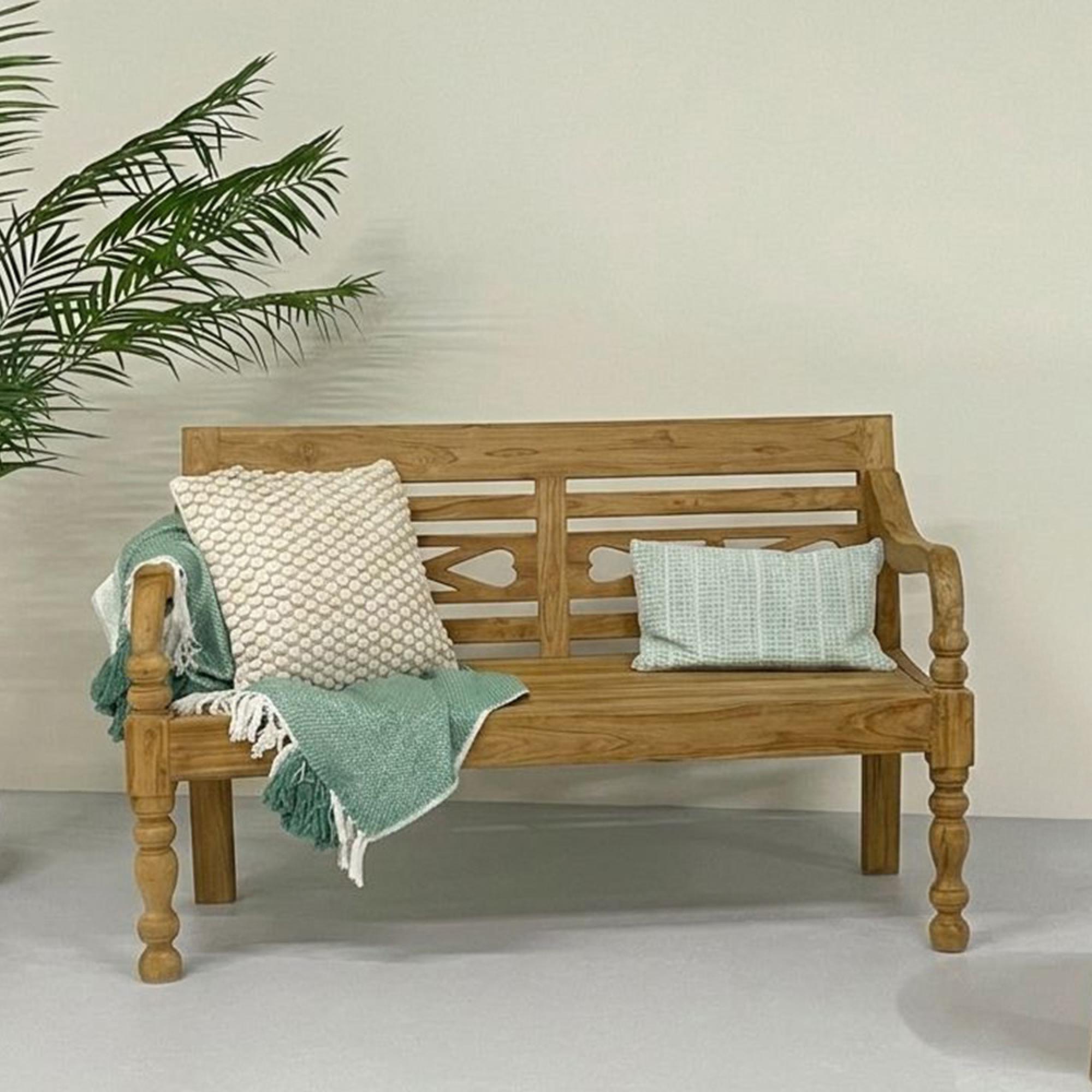 Station Kasar Garden Bench - 120cm - Rustic - Teak Wood