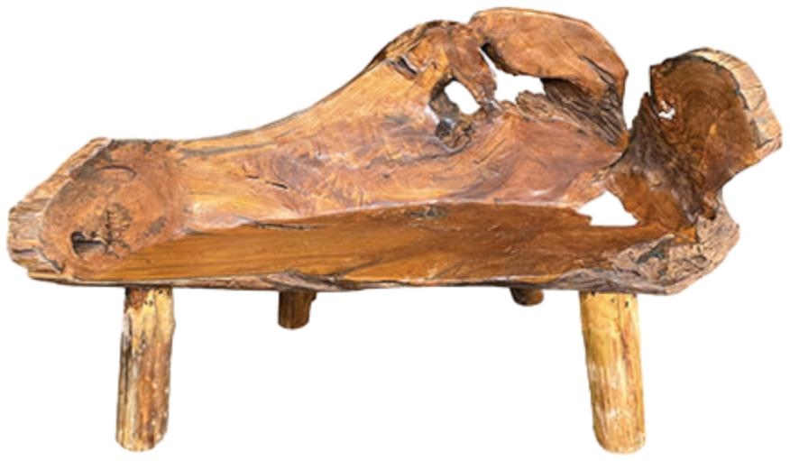 Teak Root Bench - Large - with Back