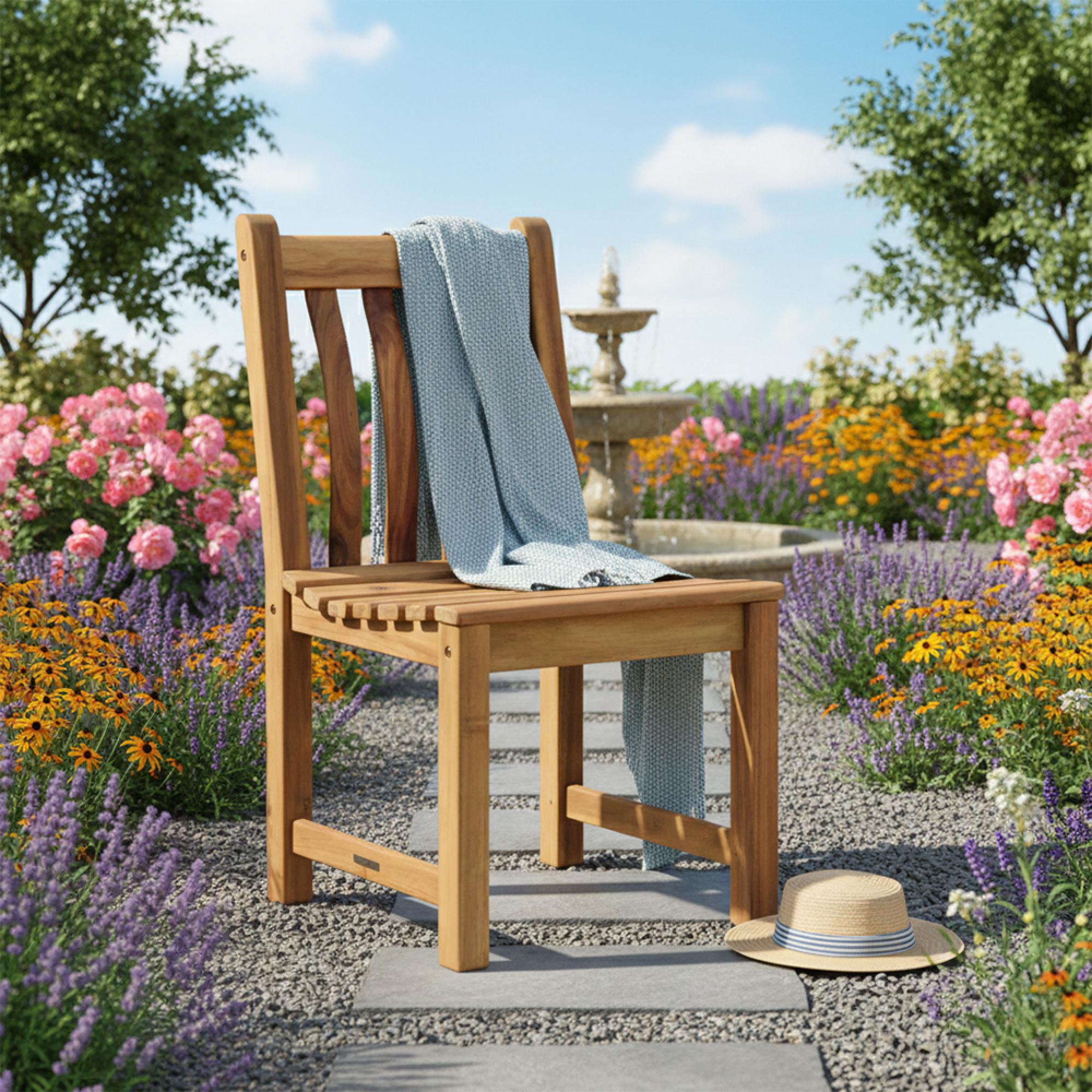Redcliffe Garden Dining Chair - Broadfield - Side - Acacia Wood