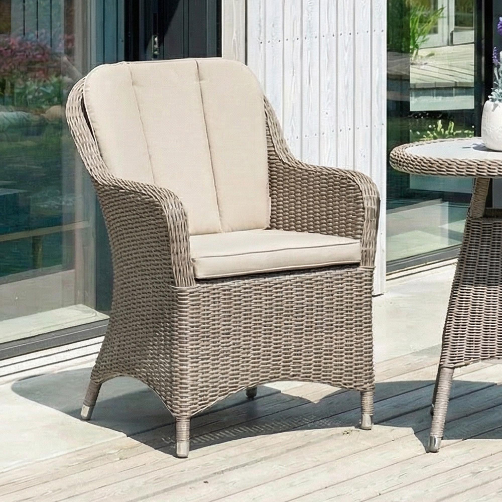 Hazelmere Dining Armchair - Garden - Grey Weave