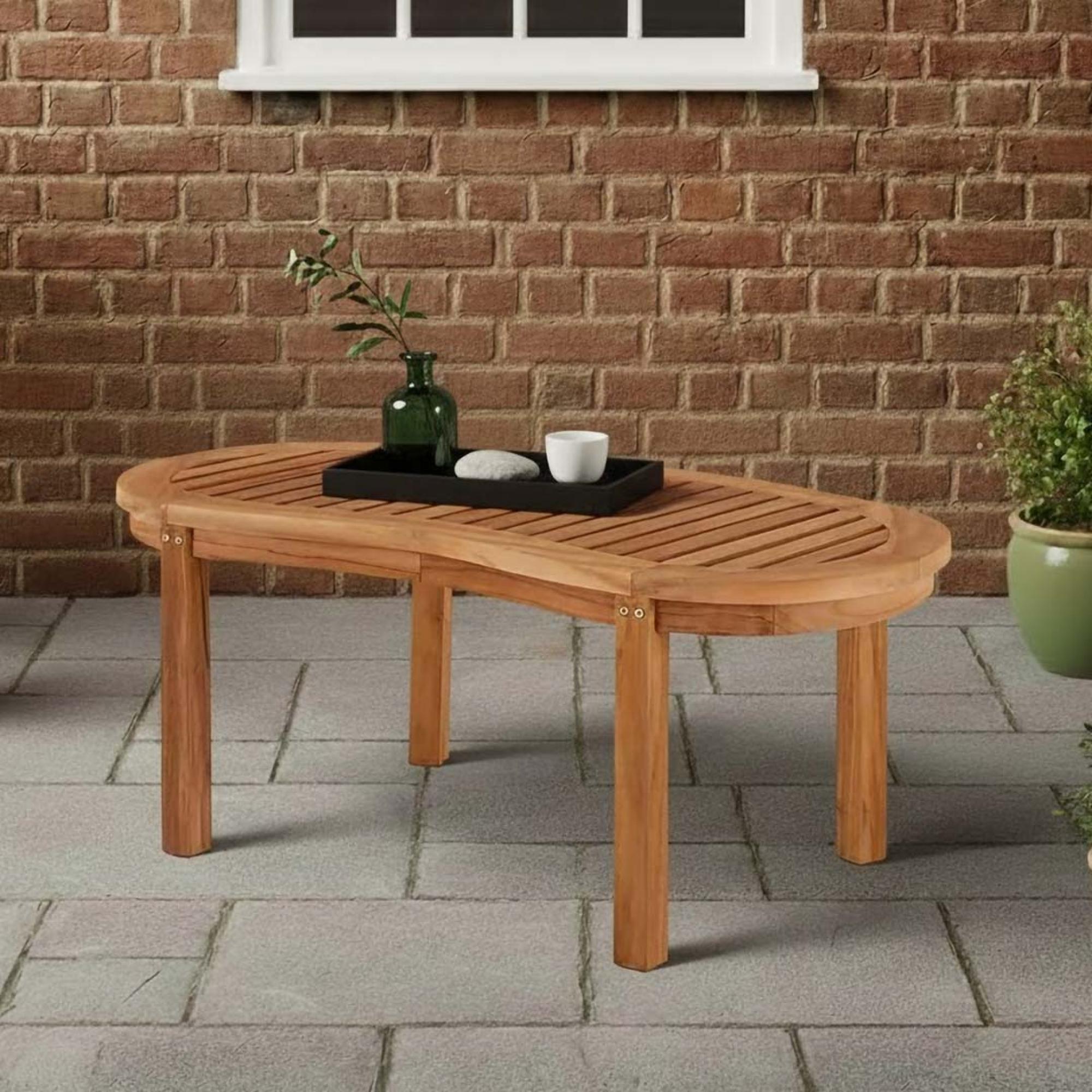 Crummock Outdoor Teak Coffee Table - 120cm x 60cm