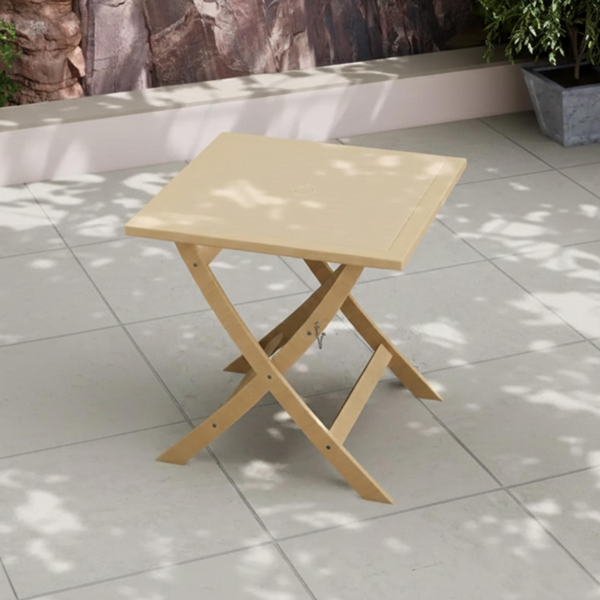 London Garden Folding Bistro Table - 2 Seater - 70cm - Square - Acacia Wood