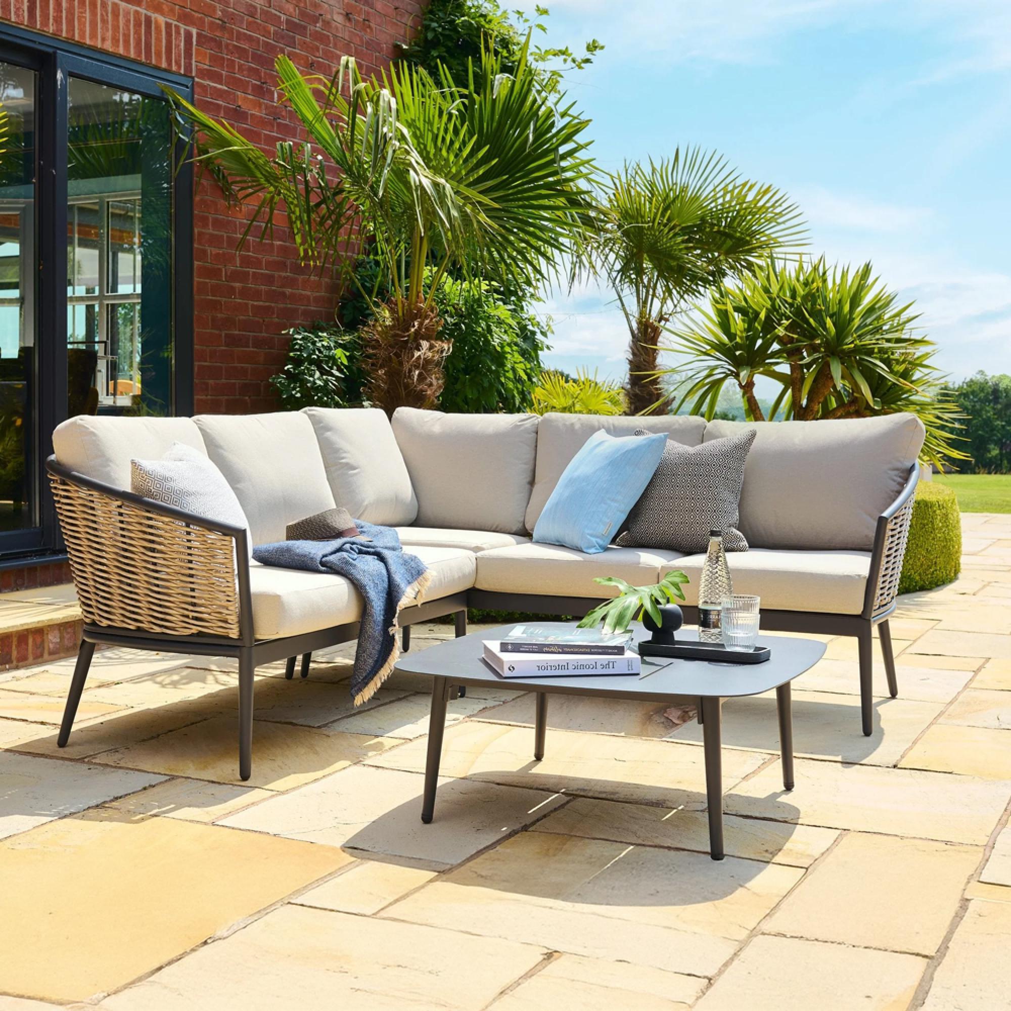 Pavilion Corner Lounge Set - with Coffee Table - Rattan