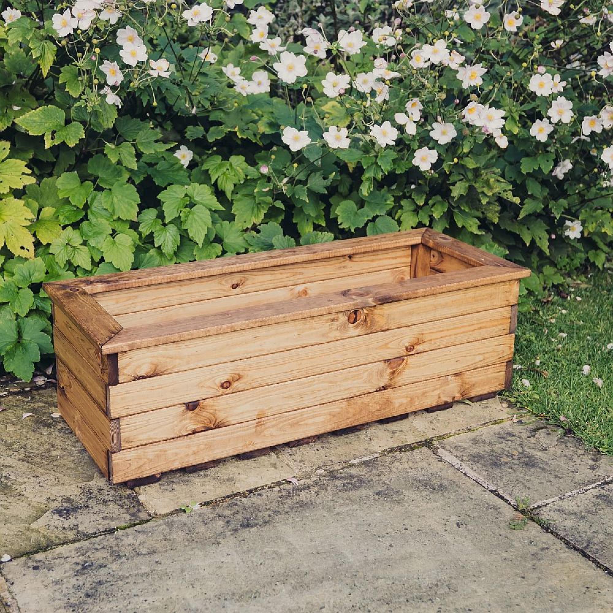 Valley Garden Planter - Large - Trough - Oak