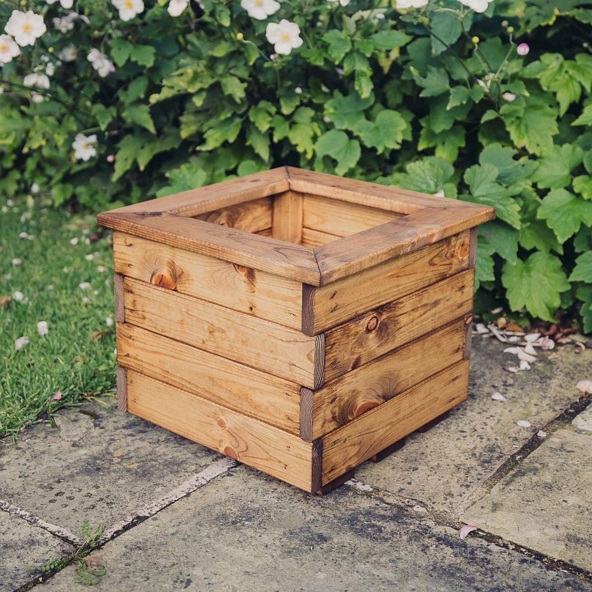 Valley Garden Planter - Small - Square - Oak
