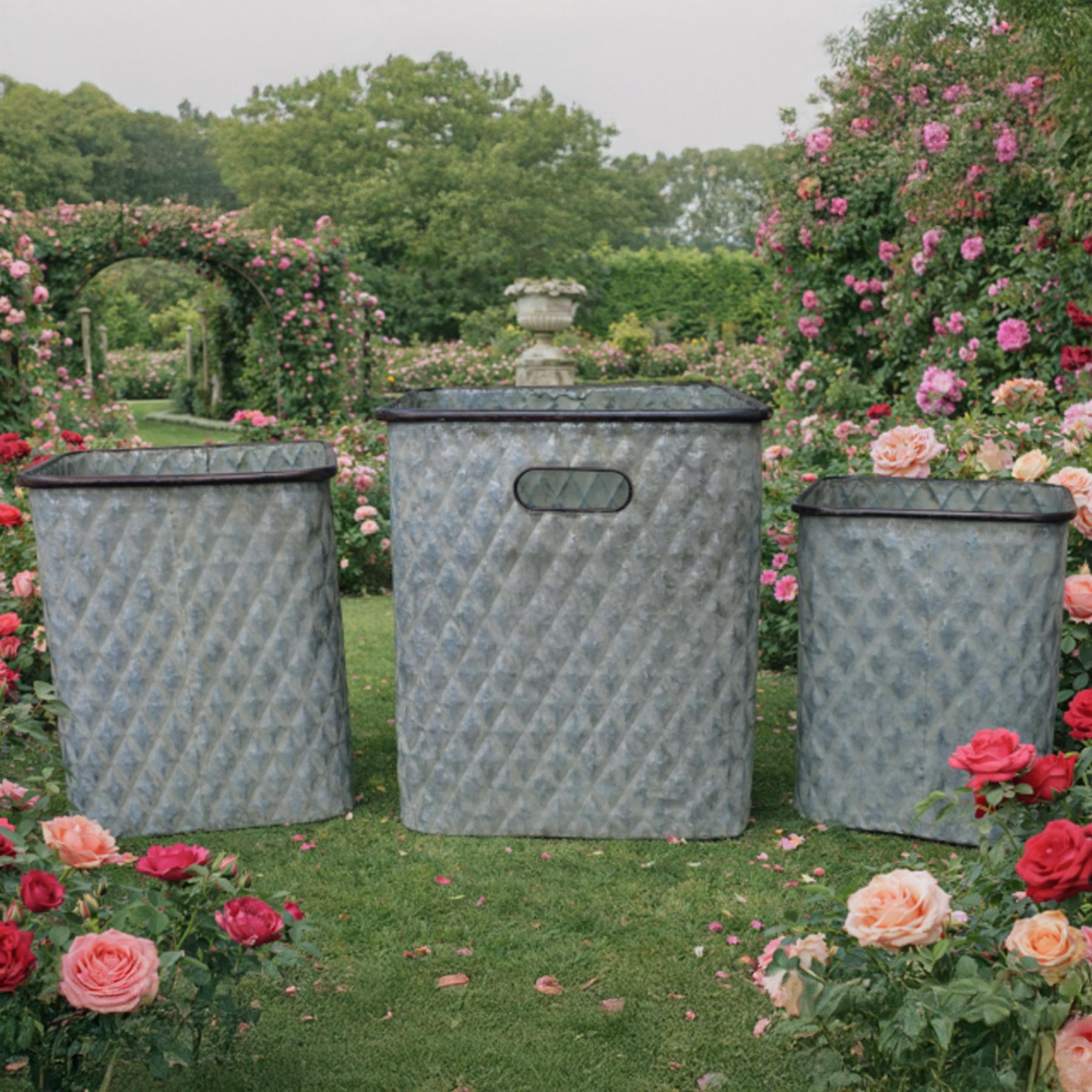 Garden Planter - Set of 3 - Metal