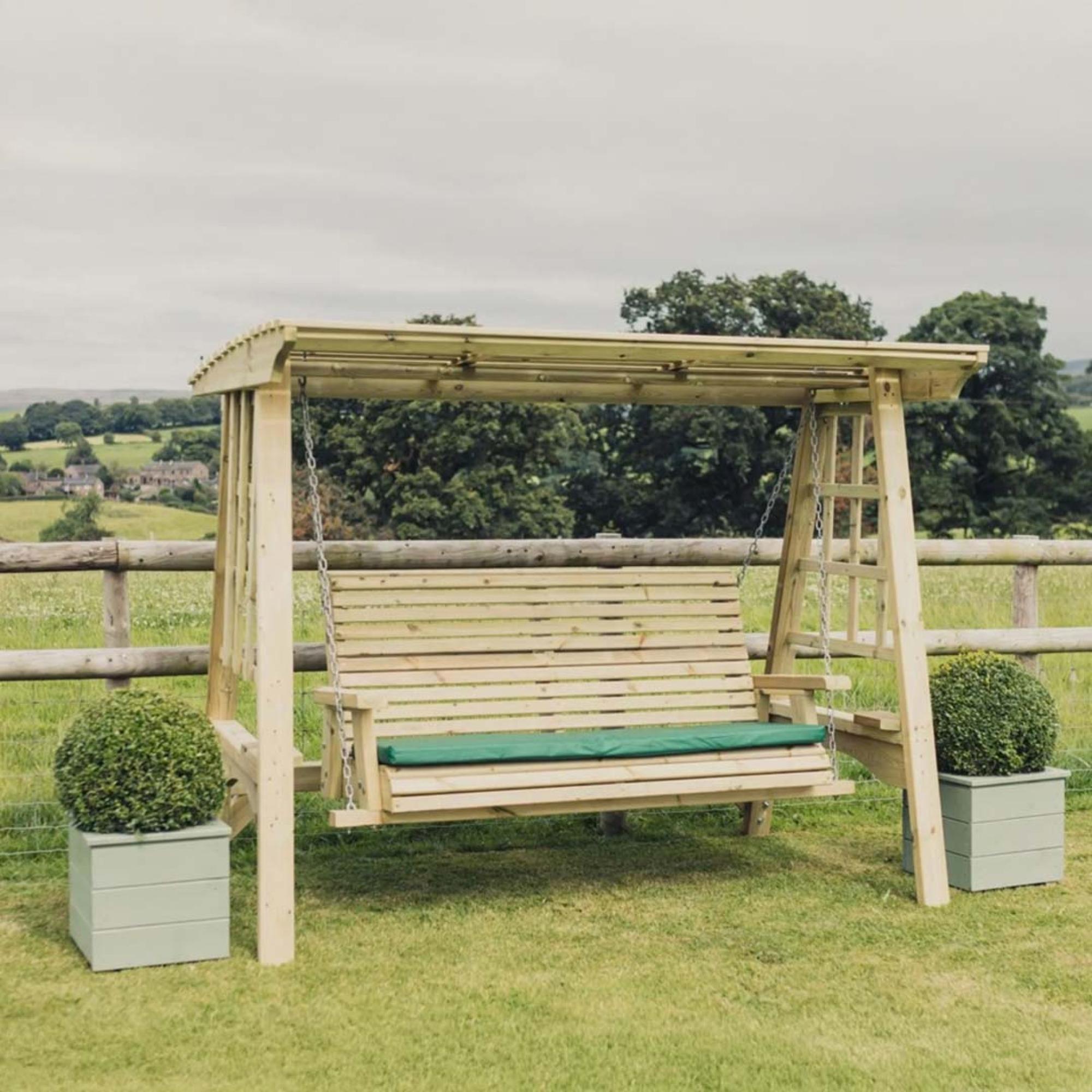 Antoinette Garden Swing - 3 Seater - Redwood