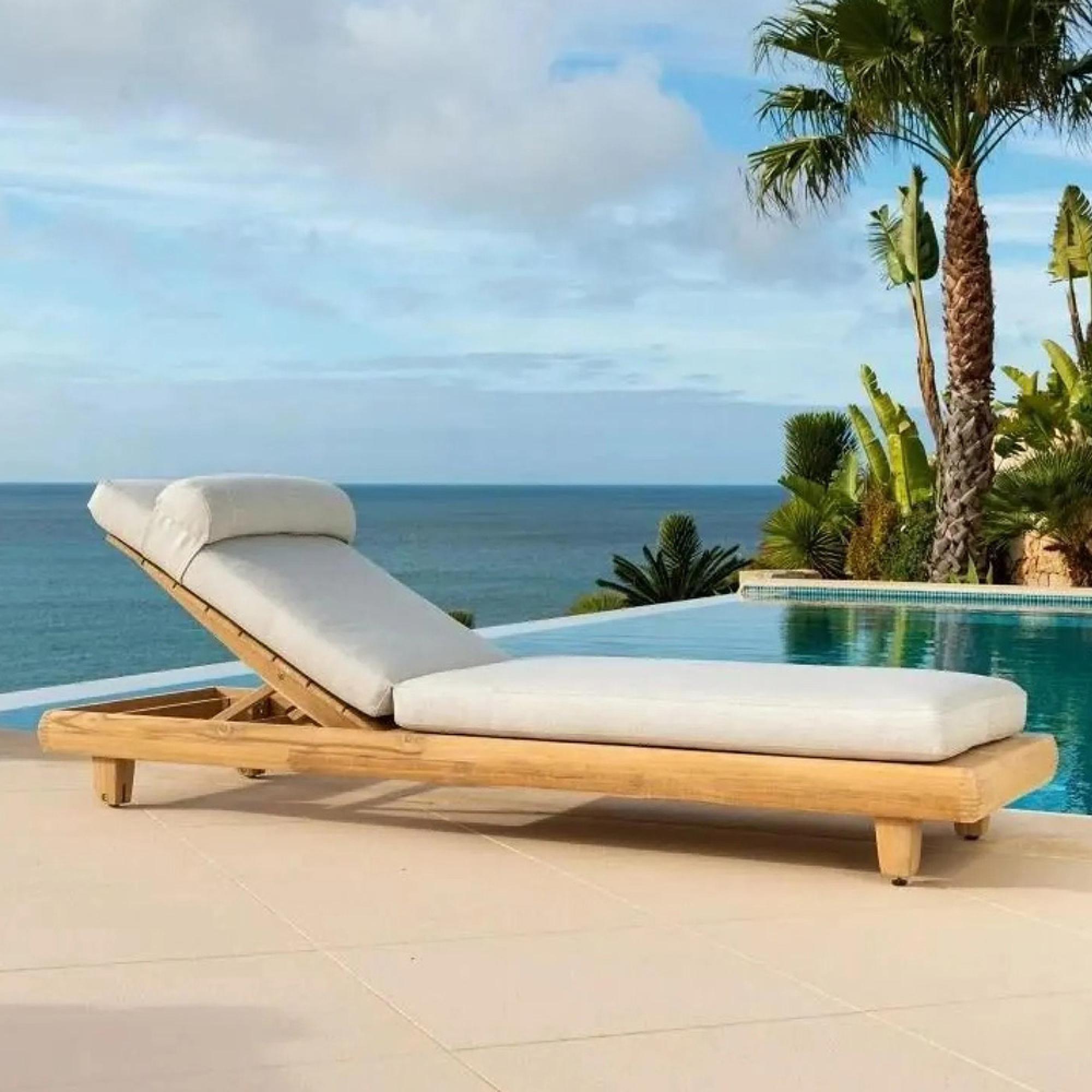 Sorrento Garden Adjustable Sunbed - Teak Wood