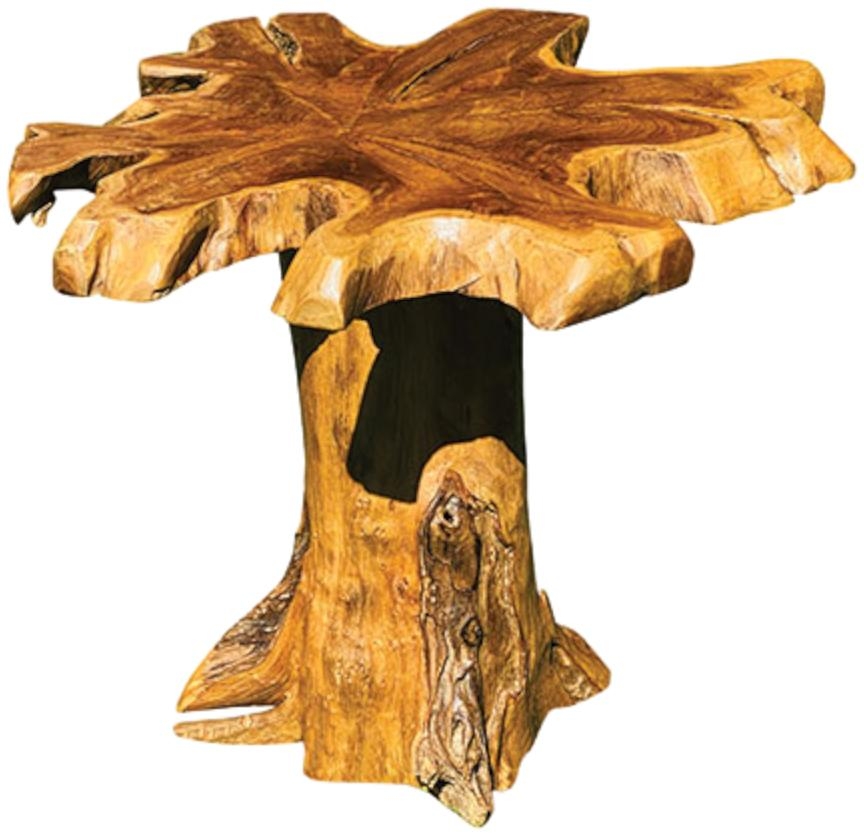 Teak Root Side Table - Mushroom