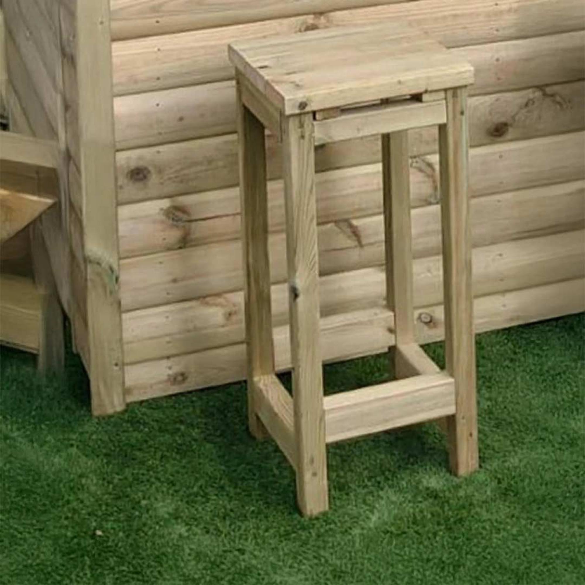 Garden Barstool - Timber Wood