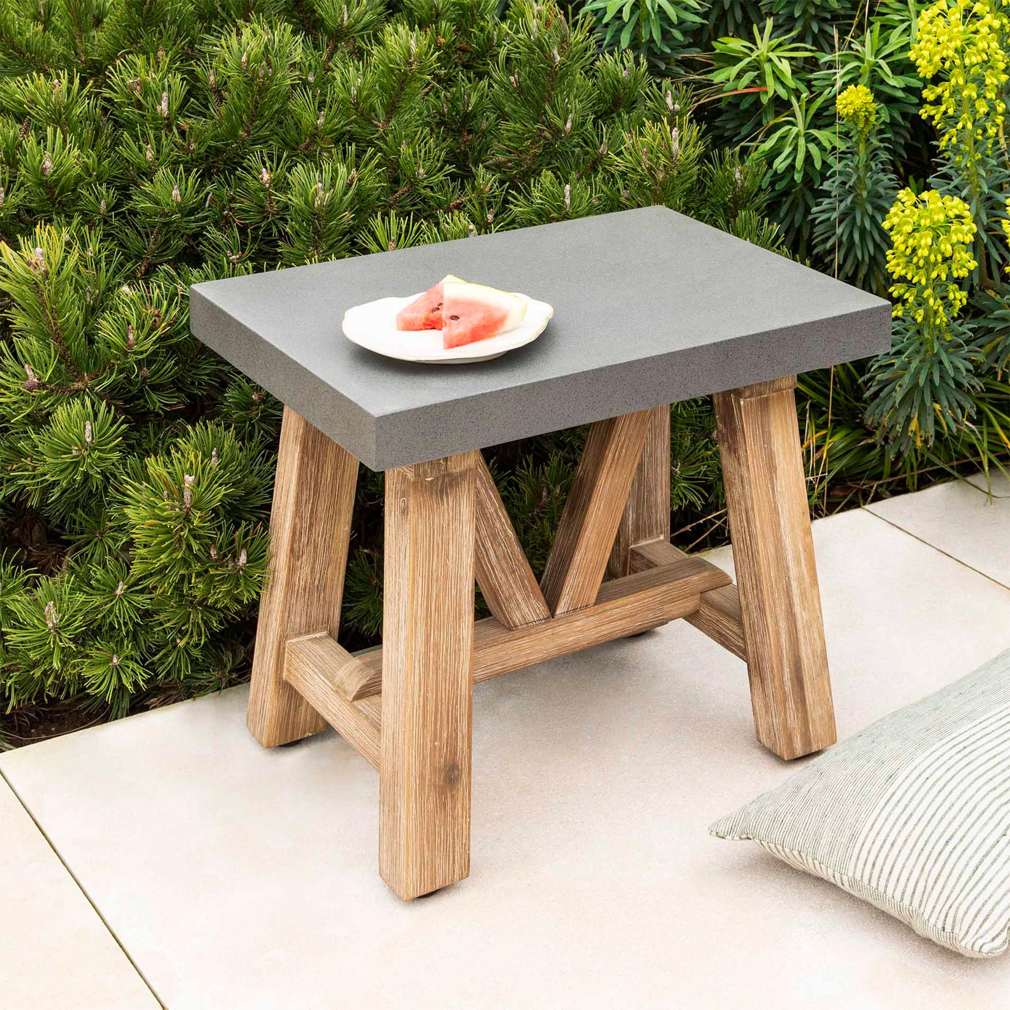 Chilford Outdoor Stool Grey Slate