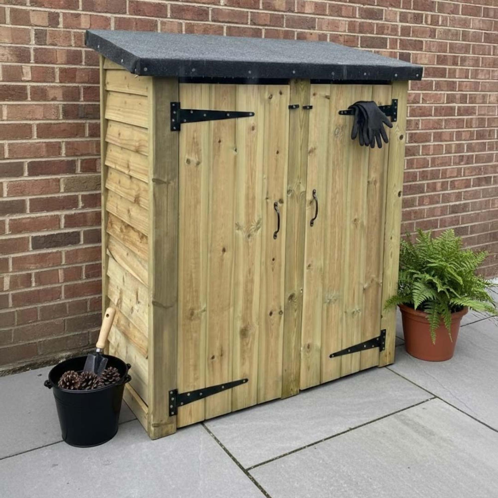 Garden Double Tool Shed - Redwood