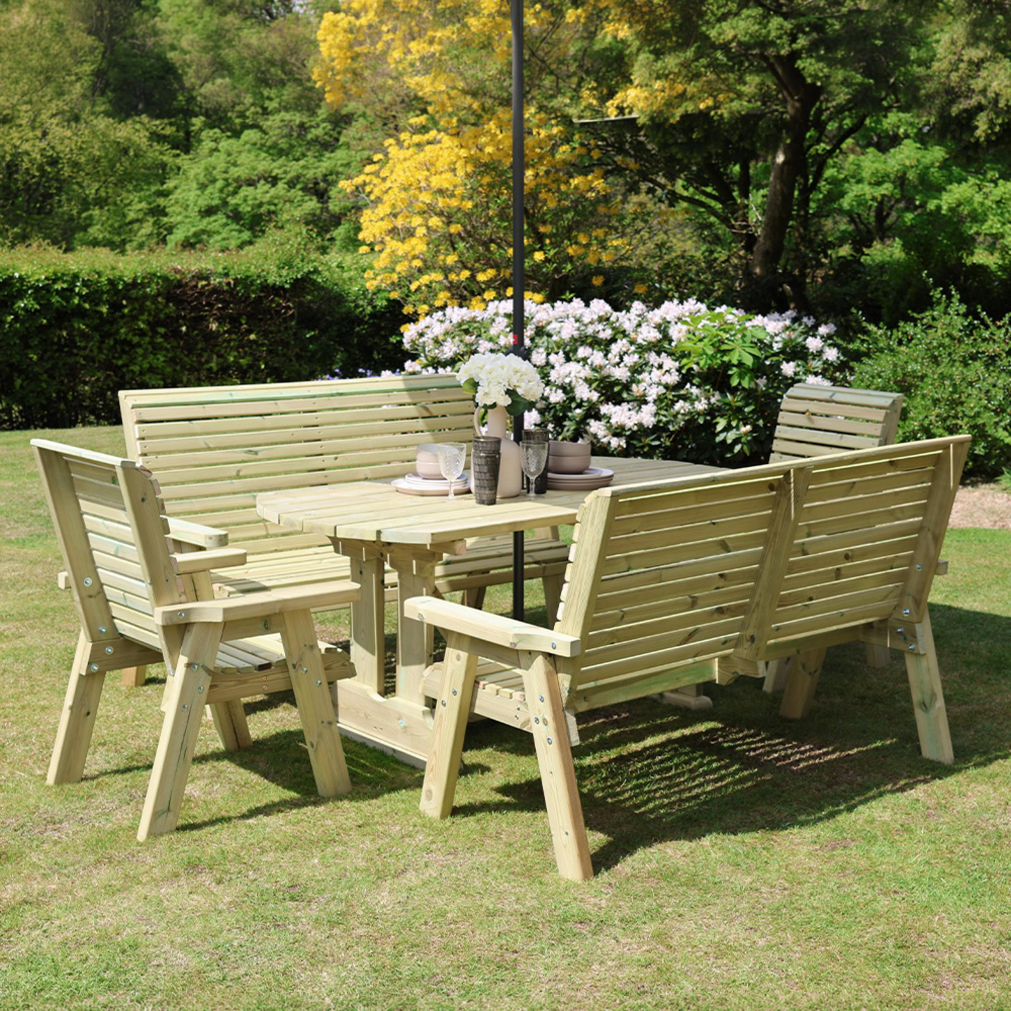 Ergo Garden Set - 8 Seater - Redwood
