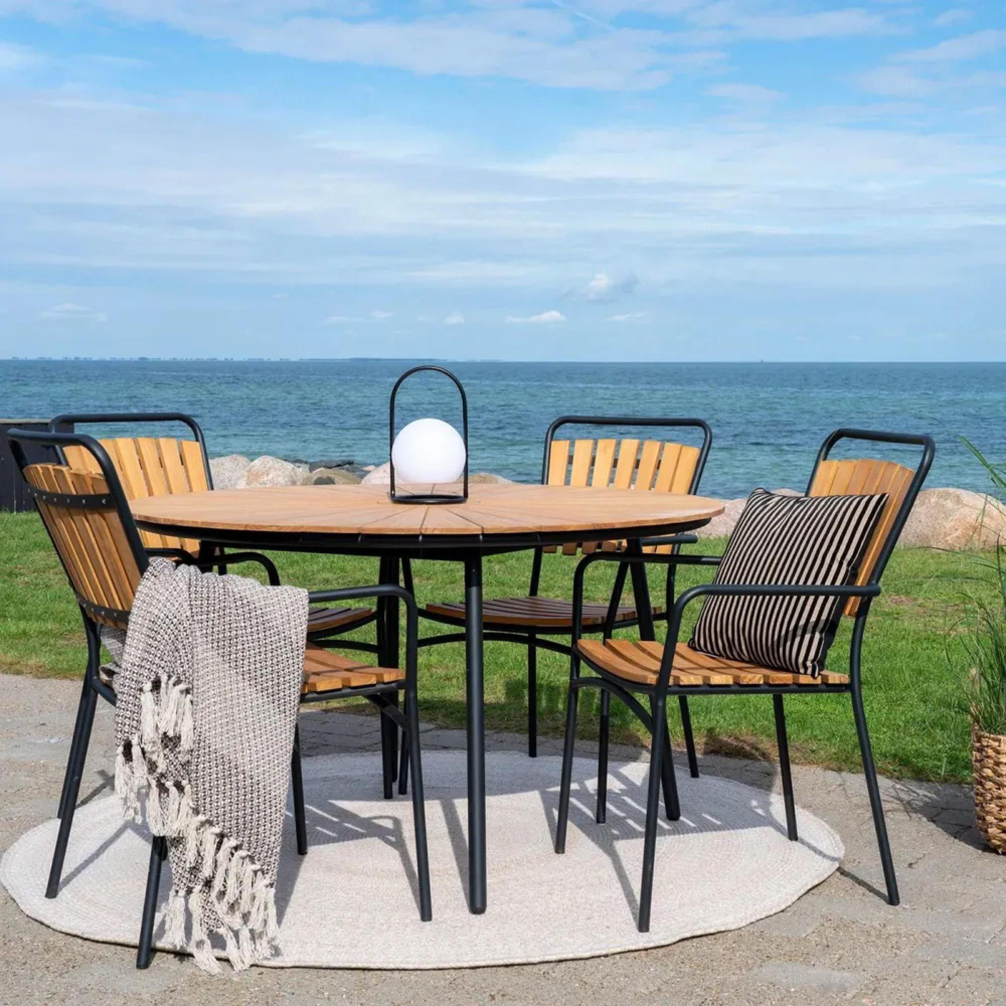 Cleveland Round Garden Dining Set - 4 Seater - 130cm - Teak Wood