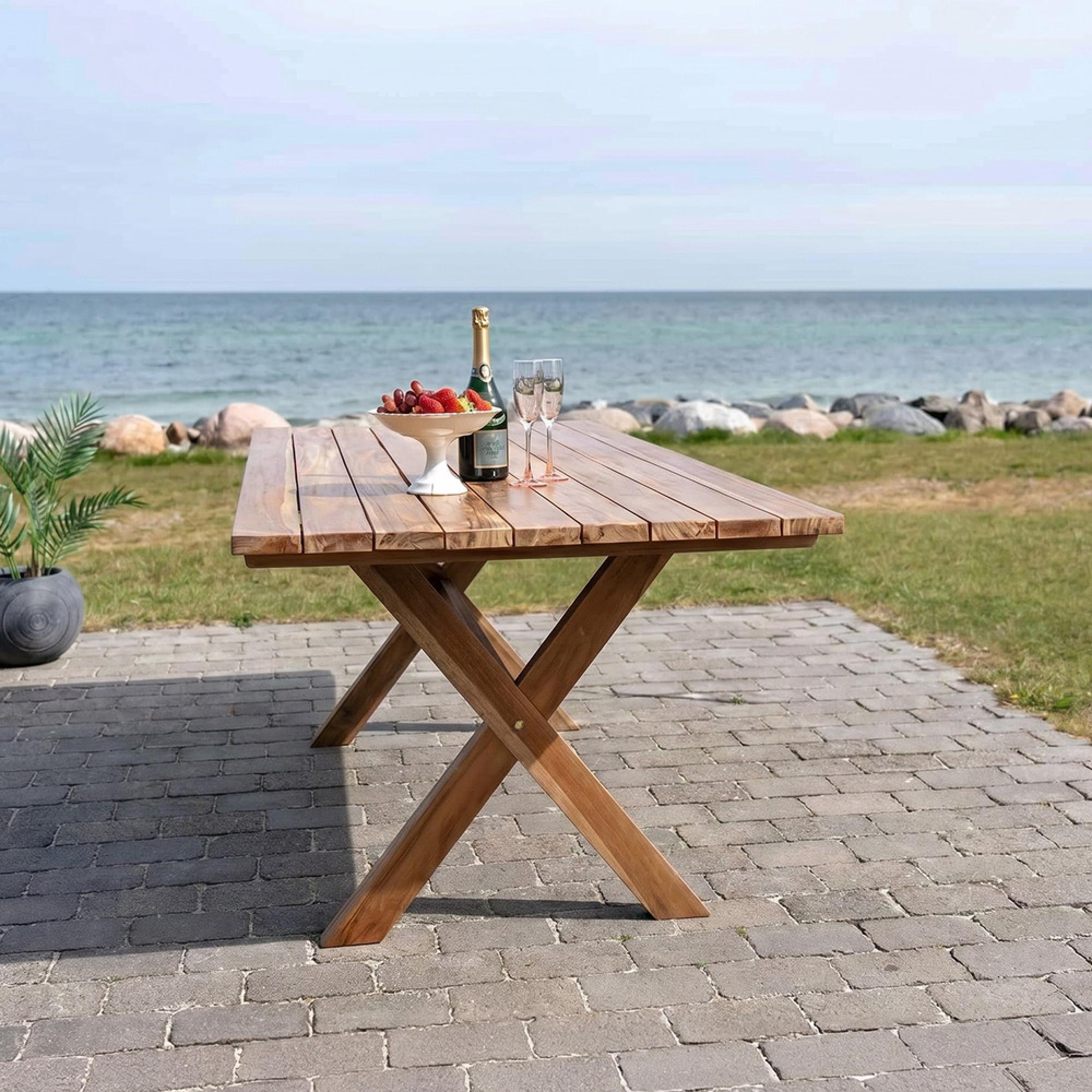 Murcia Garden Dining Table - 8 Seater - Teak Wood - 200cm