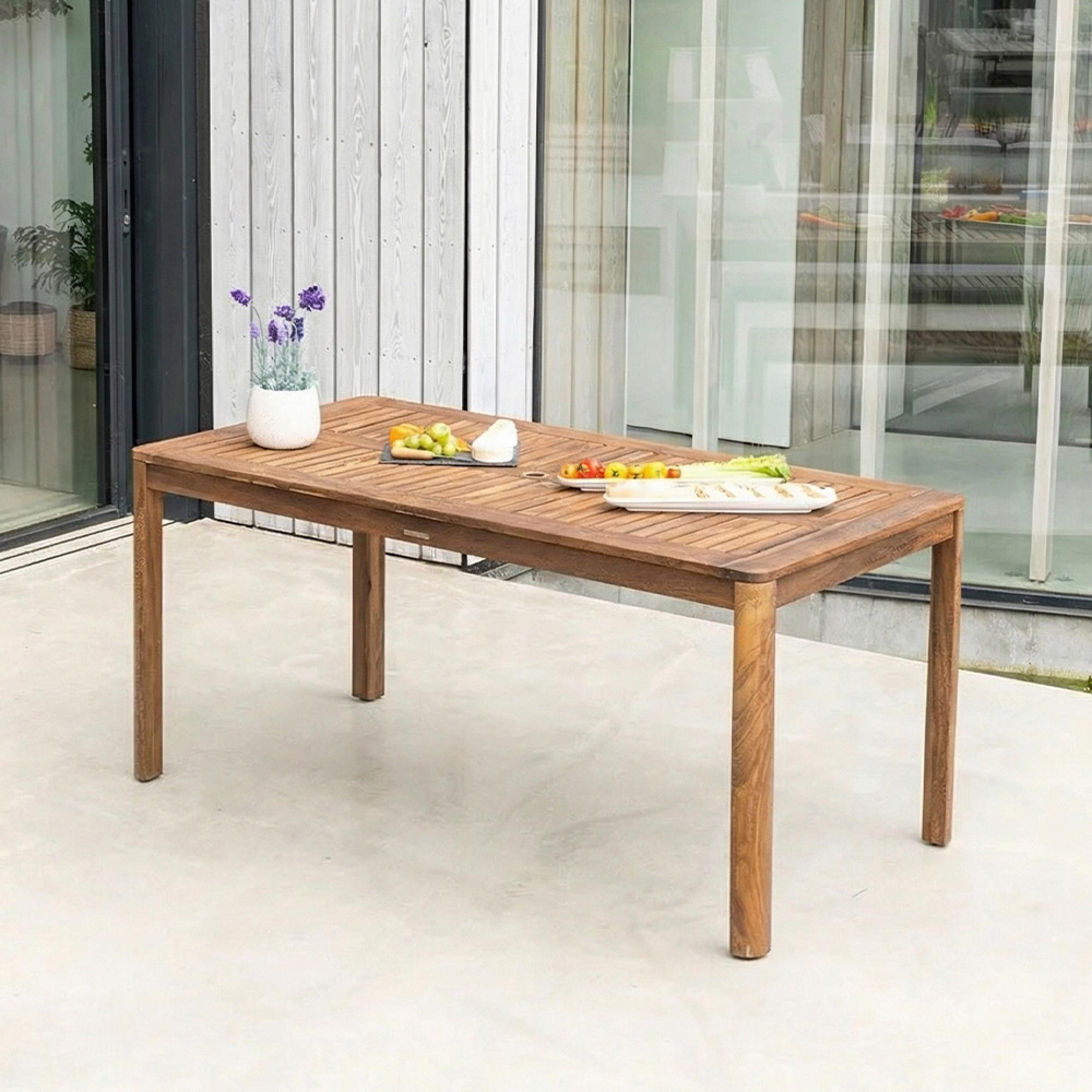 Bolney Dining Table - 6 Seater - 160cm - Garden - Acacia Wood