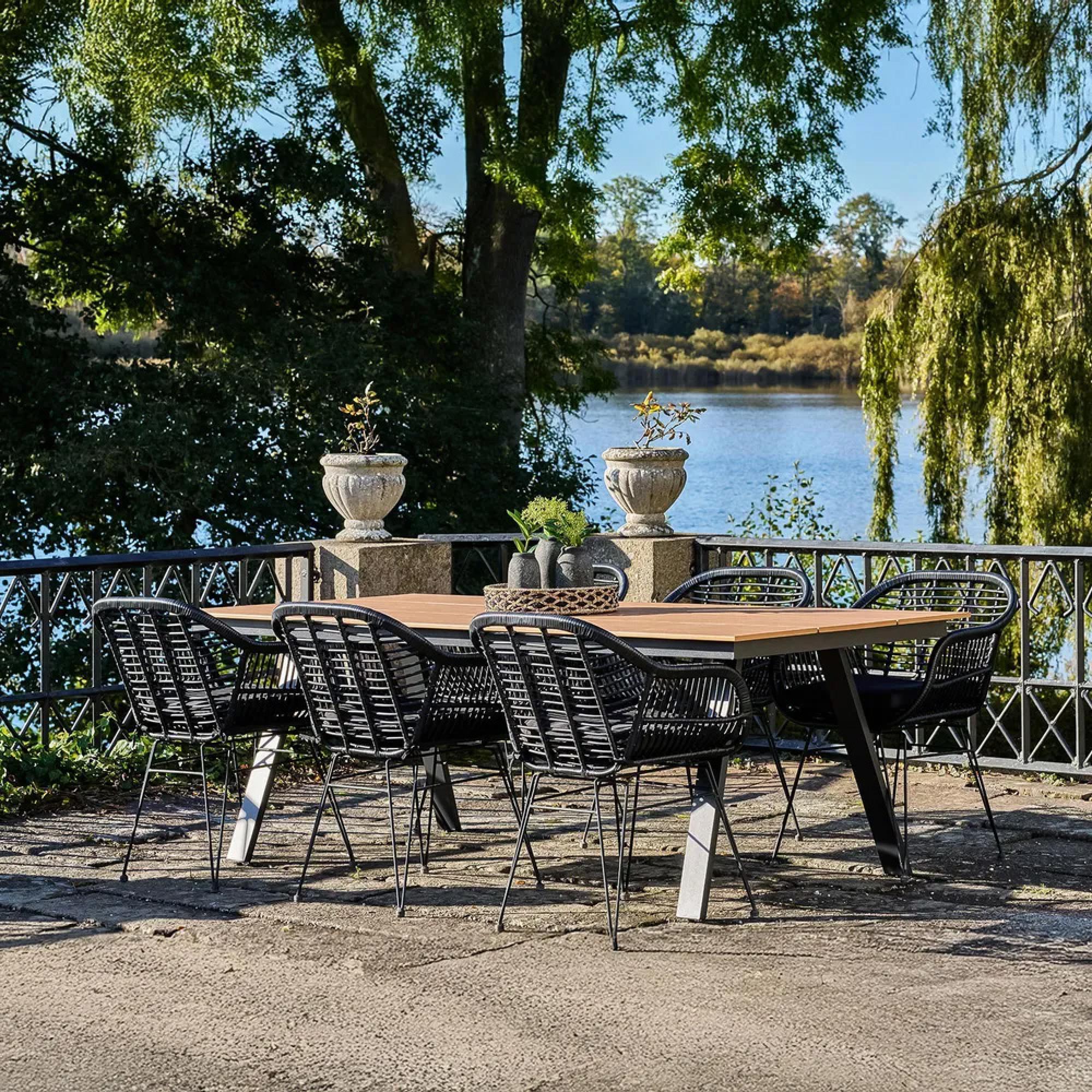 Toronto Garden Dining Table - 10 Seater - 220cm - Wood