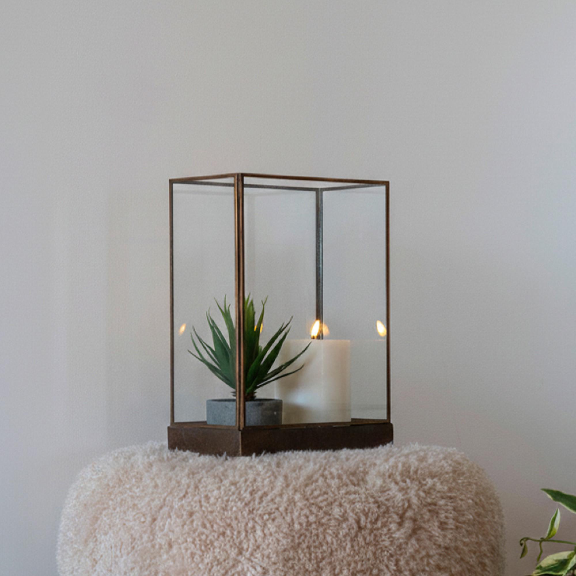 Manali Lantern - Antique Brass