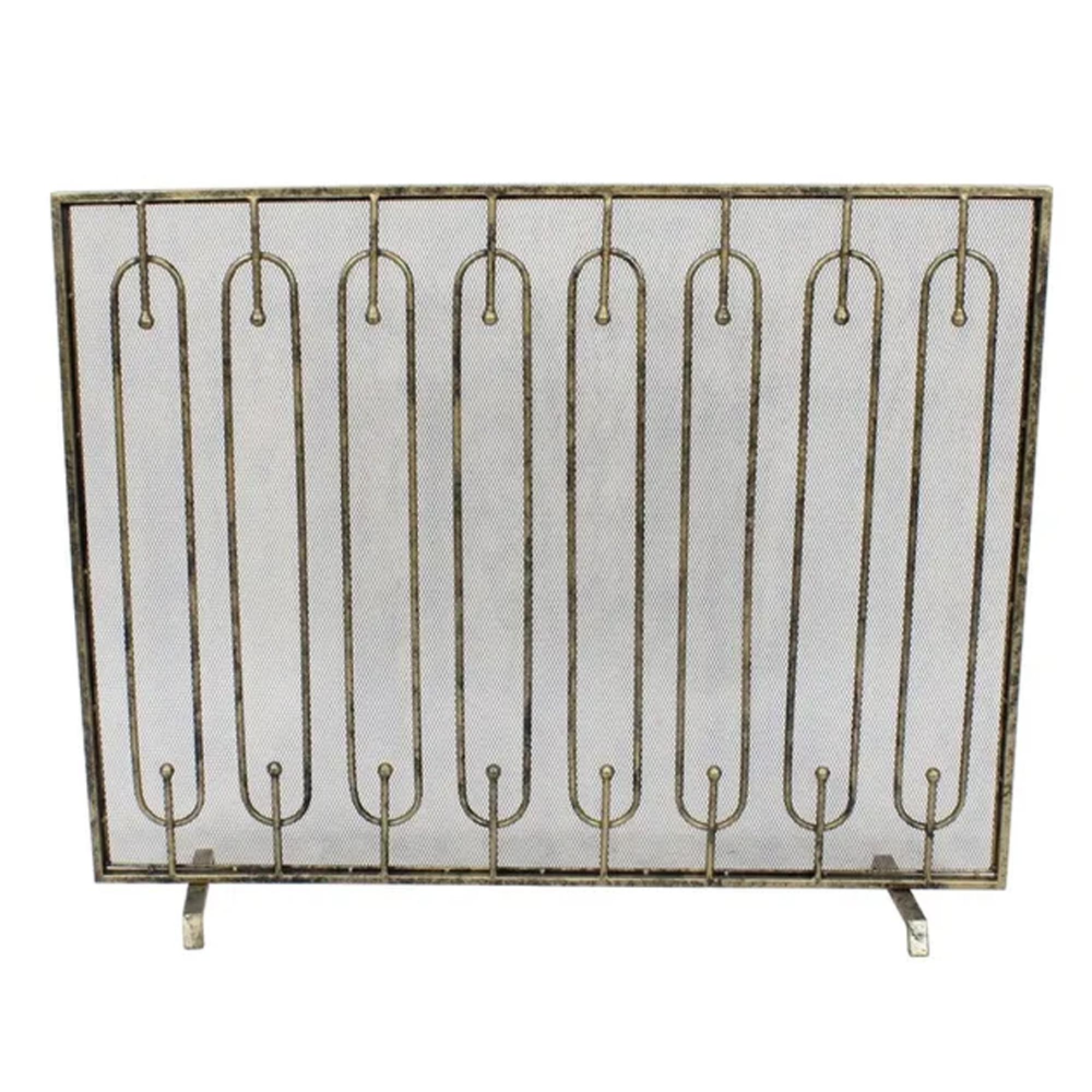 Clearance - Estela Fire Screen - Antique Brass - FSS15914