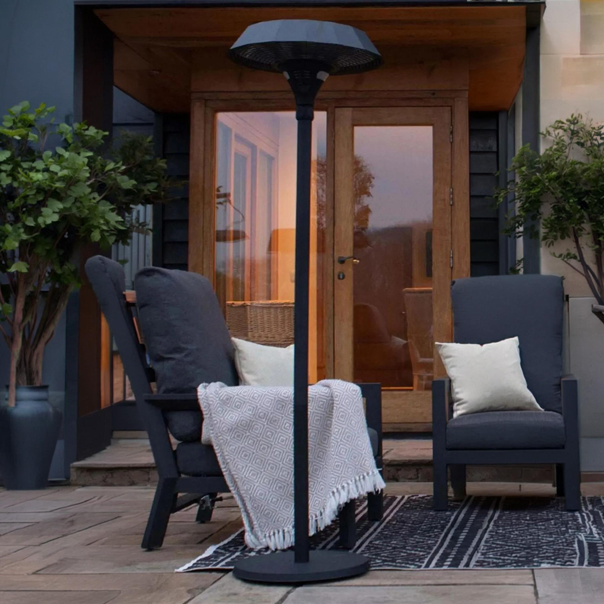 Helio Freestanding Electric Patio Heater - 2100w - Charcoal