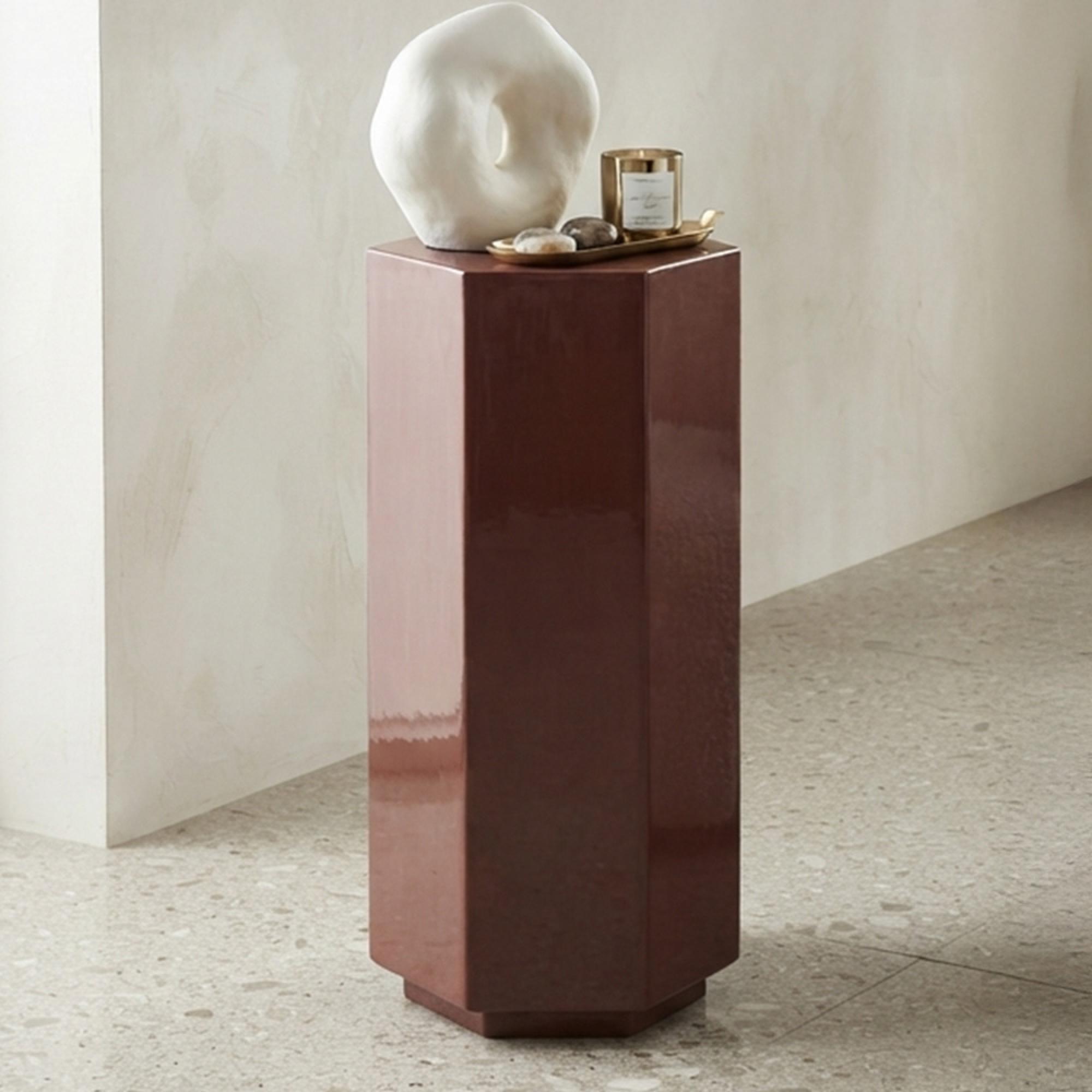 Lora Column - Hexagon - Sable Brown - Metal