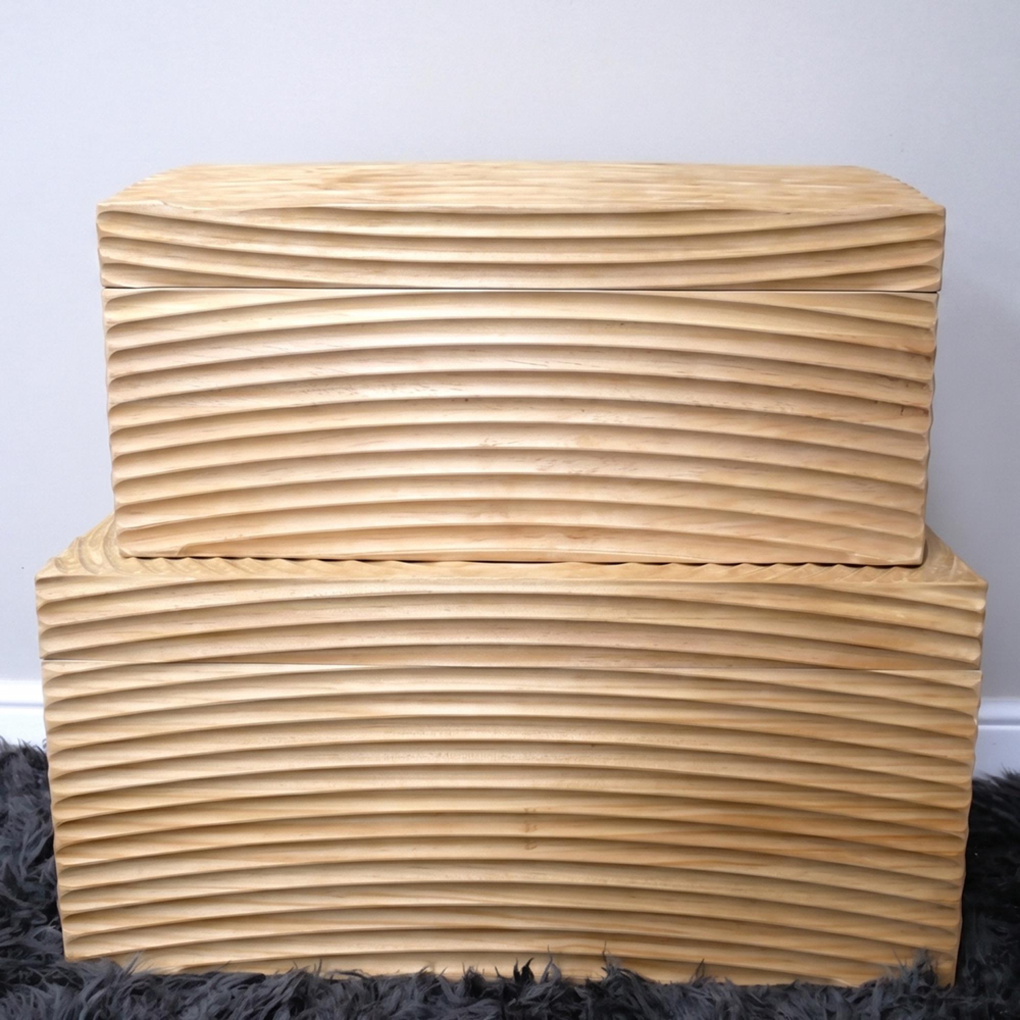 Storage Box - Set of 2 - Fir Wood