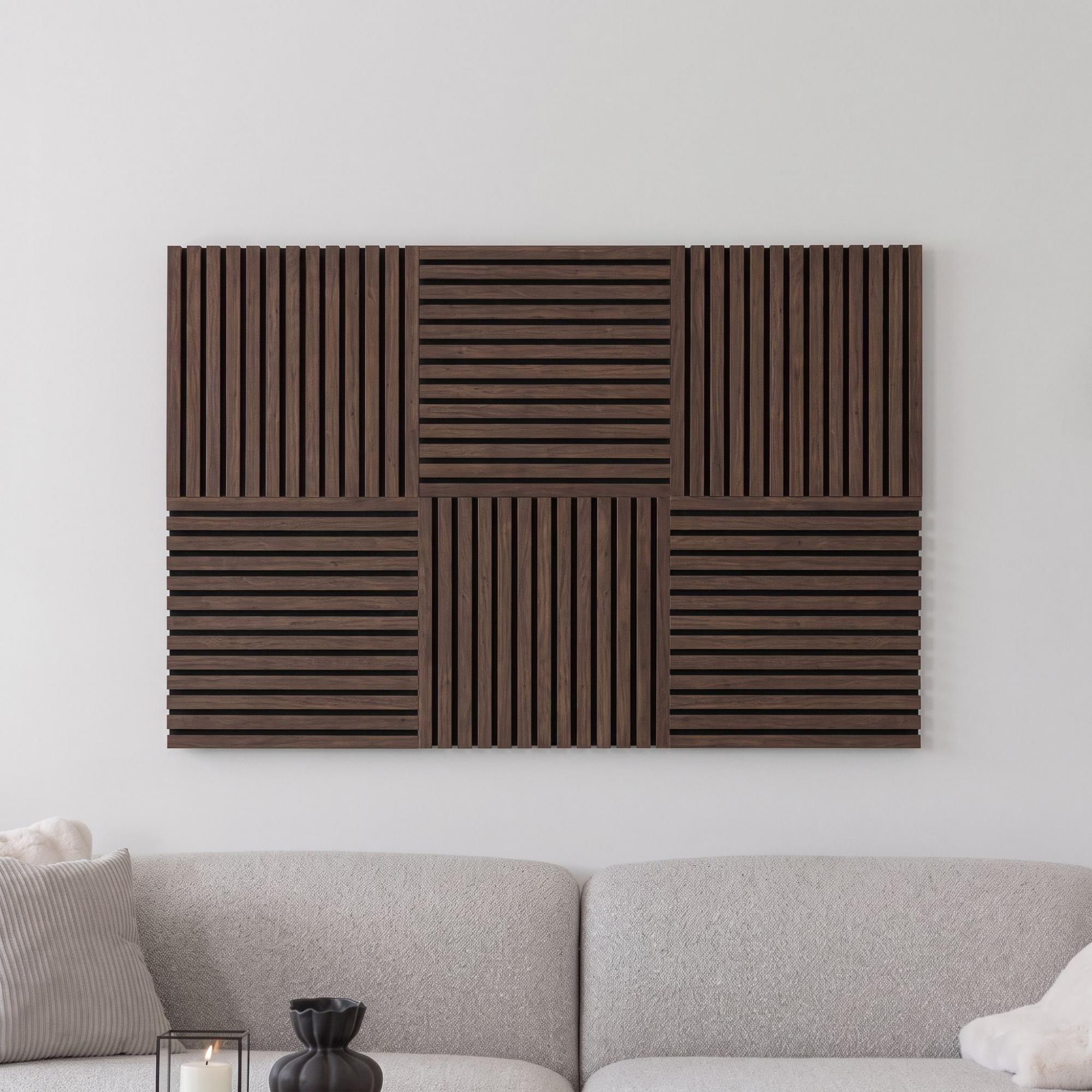 Acoustic Wall Panel - Square - Walnut